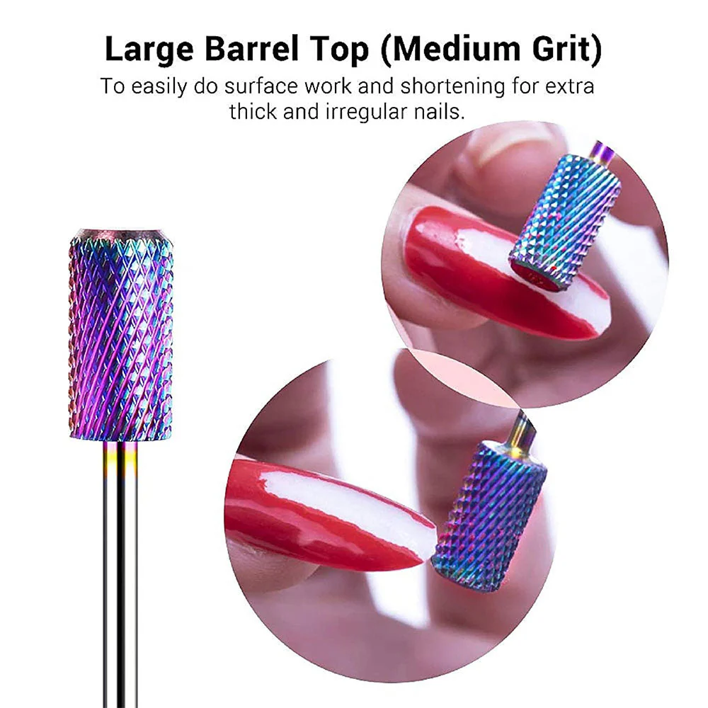 Colorful Tungsten Carbide Nail Drill Bits Set (7pcs) - Image 5