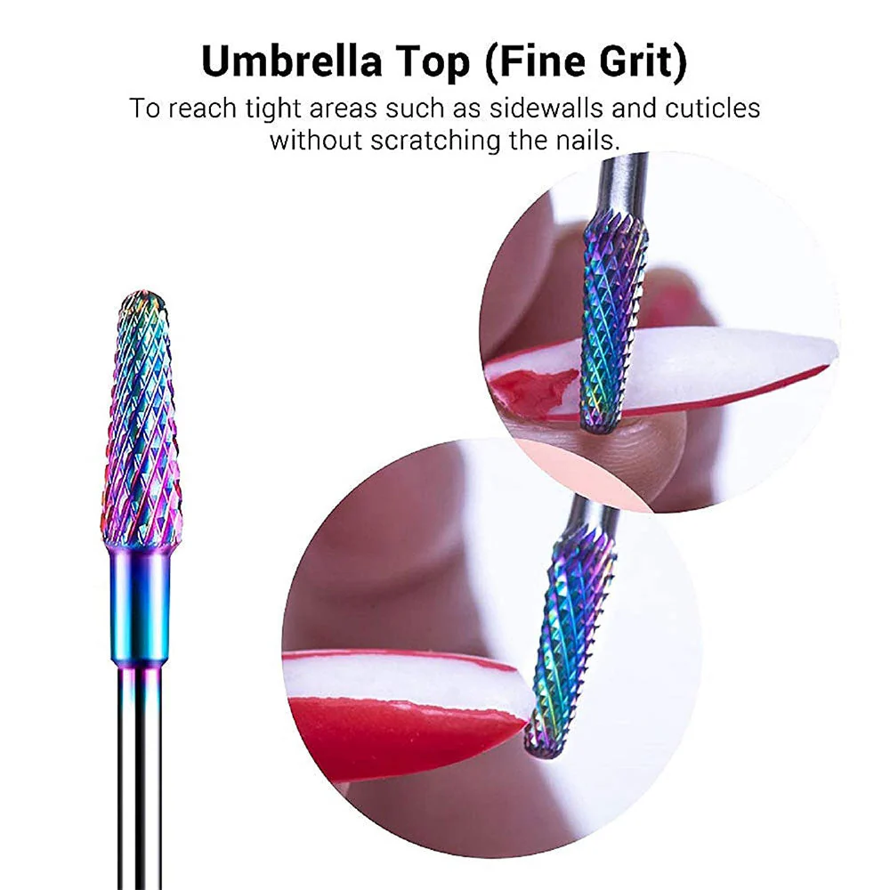 Colorful Tungsten Carbide Nail Drill Bits Set (7pcs) - Image 6