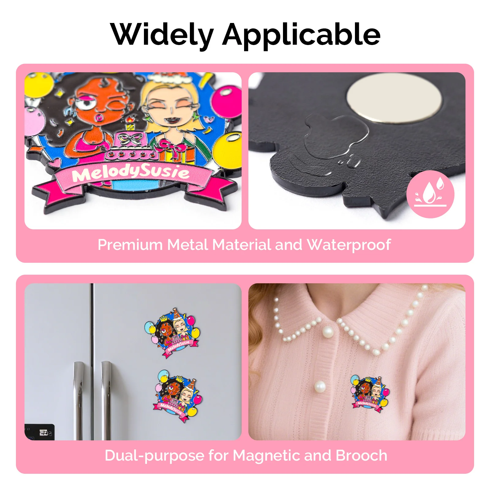 Dual-Use Metal Magnetic Brooch - Image 4
