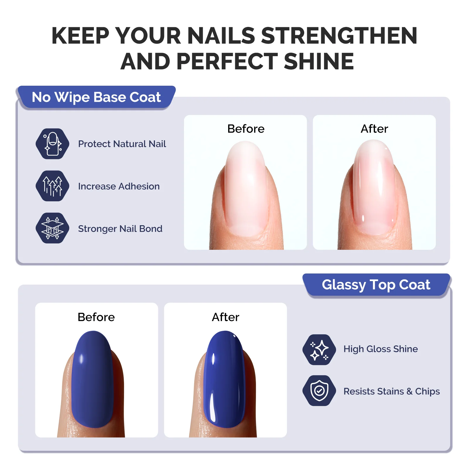 Fleurwee 15ml Top & Base Coat - HEMA-Free & HPMA-Free & TPO-Free Nail Gel Polish - Image 3