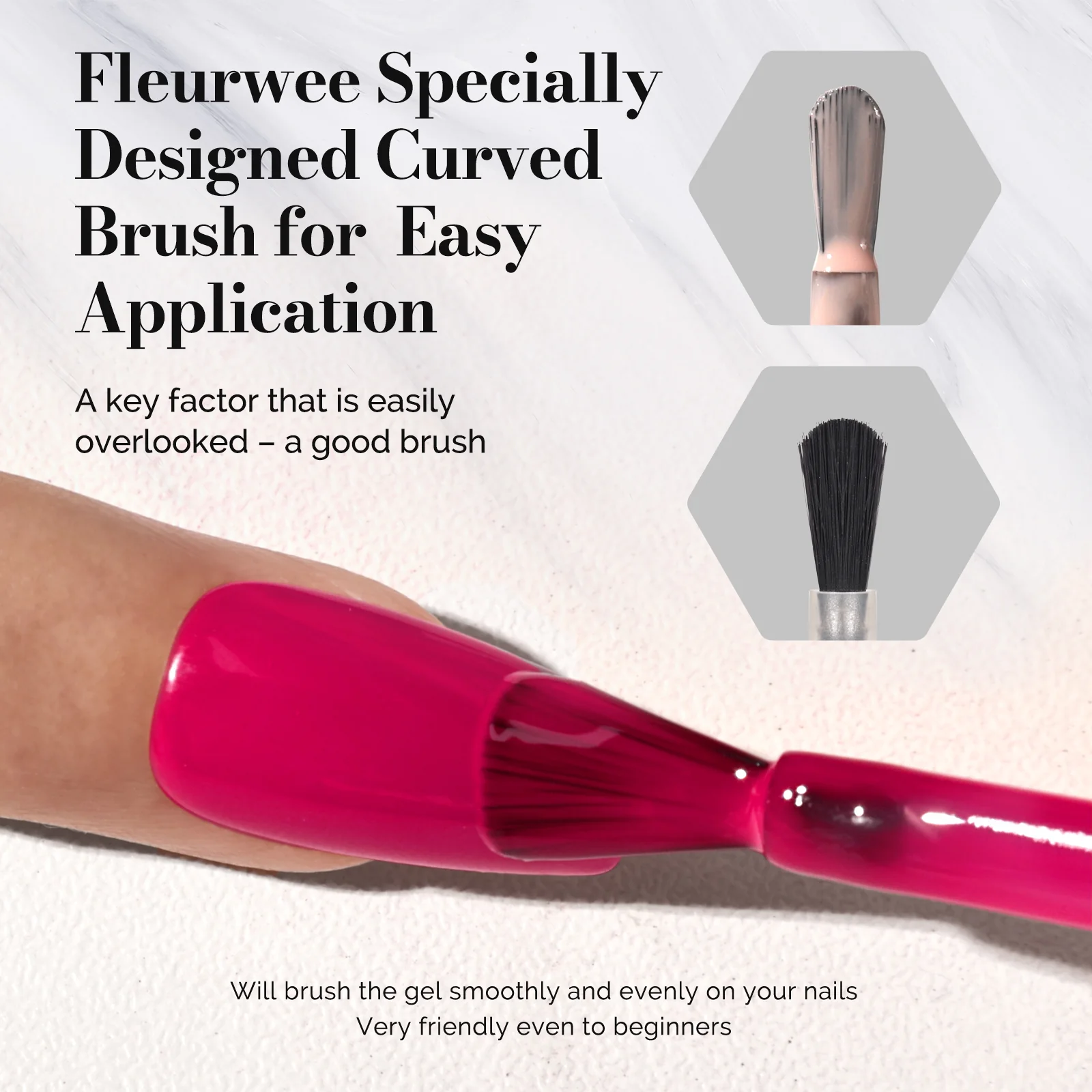 Fleurwee HEMA-Free & HPMA-Free & TPO-Free Gel Nail Polish Plant-based 0.5 fl oz/15ml - P37 Azalea Purple - Image 5
