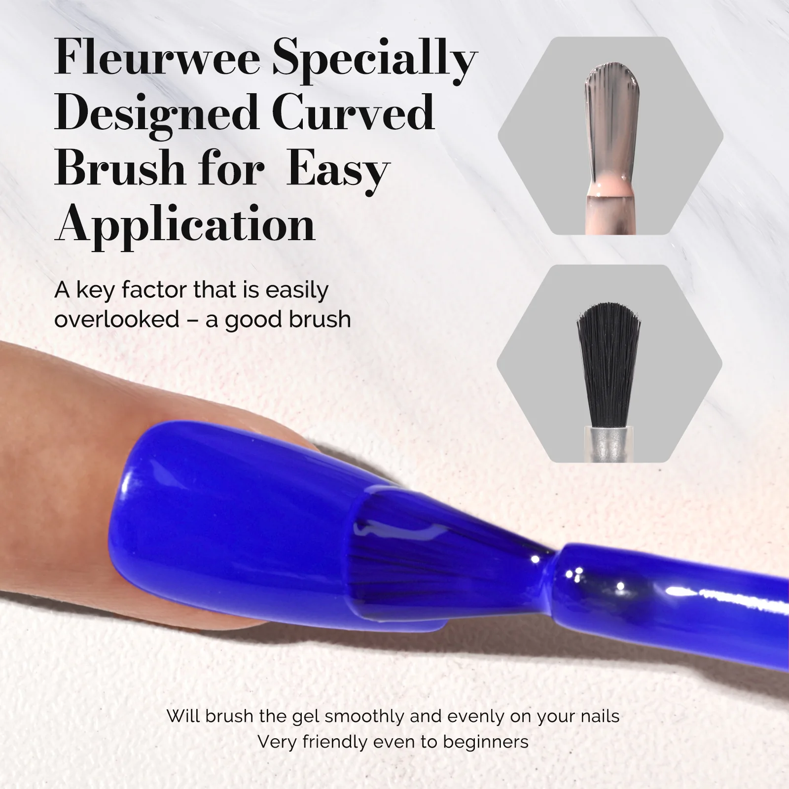 Fleurwee HEMA-Free & HPMA-Free & TPO-Free Gel Nail Polish Plant-based 0.5 fl oz/15ml - P40 Iris Royal Blue - Image 5