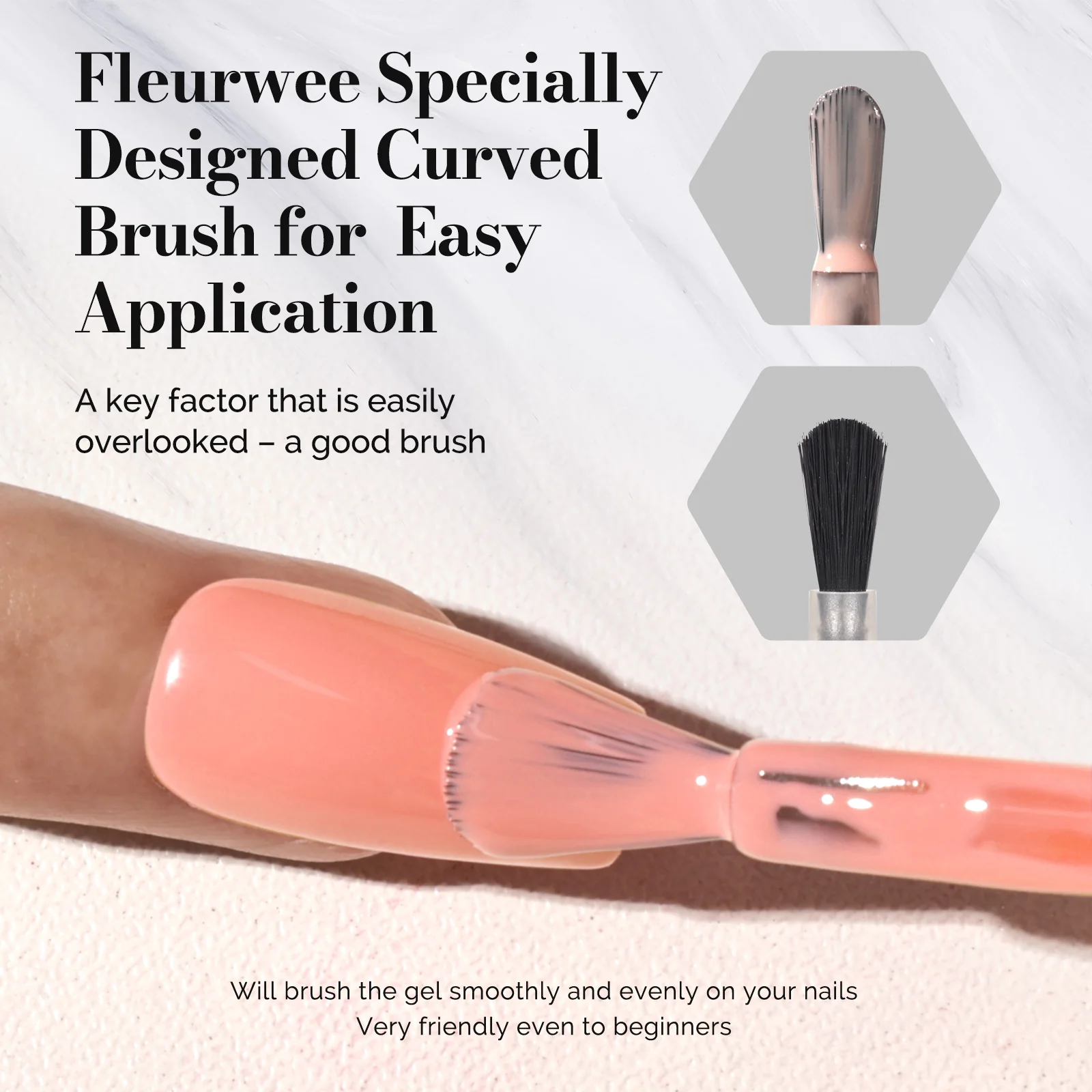 Fleurwee HEMA-Free & HPMA-Free & TPO-Free Gel Nail Polish Plant-based 0.5 fl oz/15ml - P46 Orange-Milkweed - Image 5