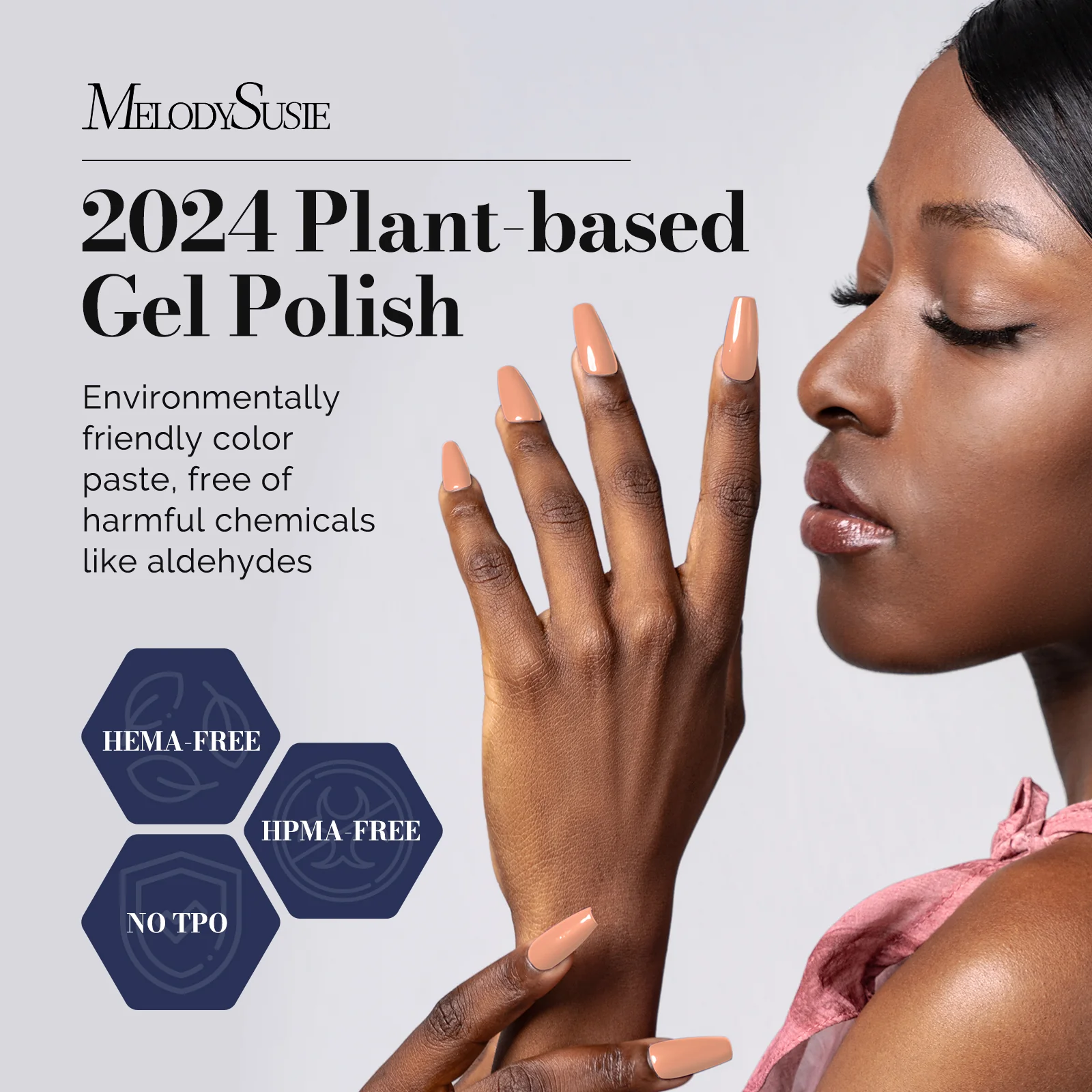 Fleurwee HEMA-Free & HPMA-Free & TPO-Free Gel Nail Polish Plant-based 0.5 fl oz/15ml - P47 Pinecone Brown - Image 2