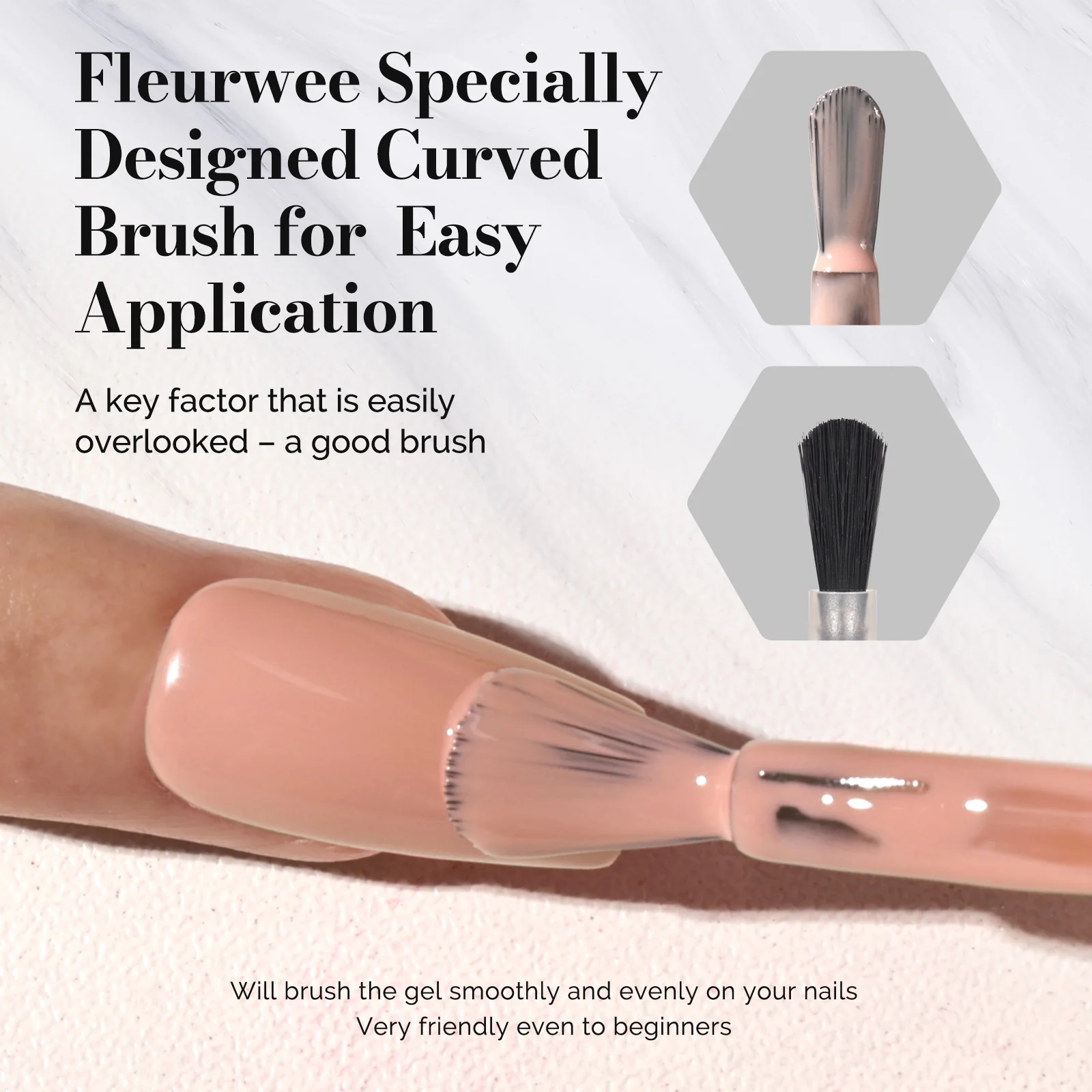 Fleurwee HEMA-Free & HPMA-Free & TPO-Free Gel Nail Polish Plant-based 0.5 fl oz/15ml - P47 Pinecone Brown - Image 5