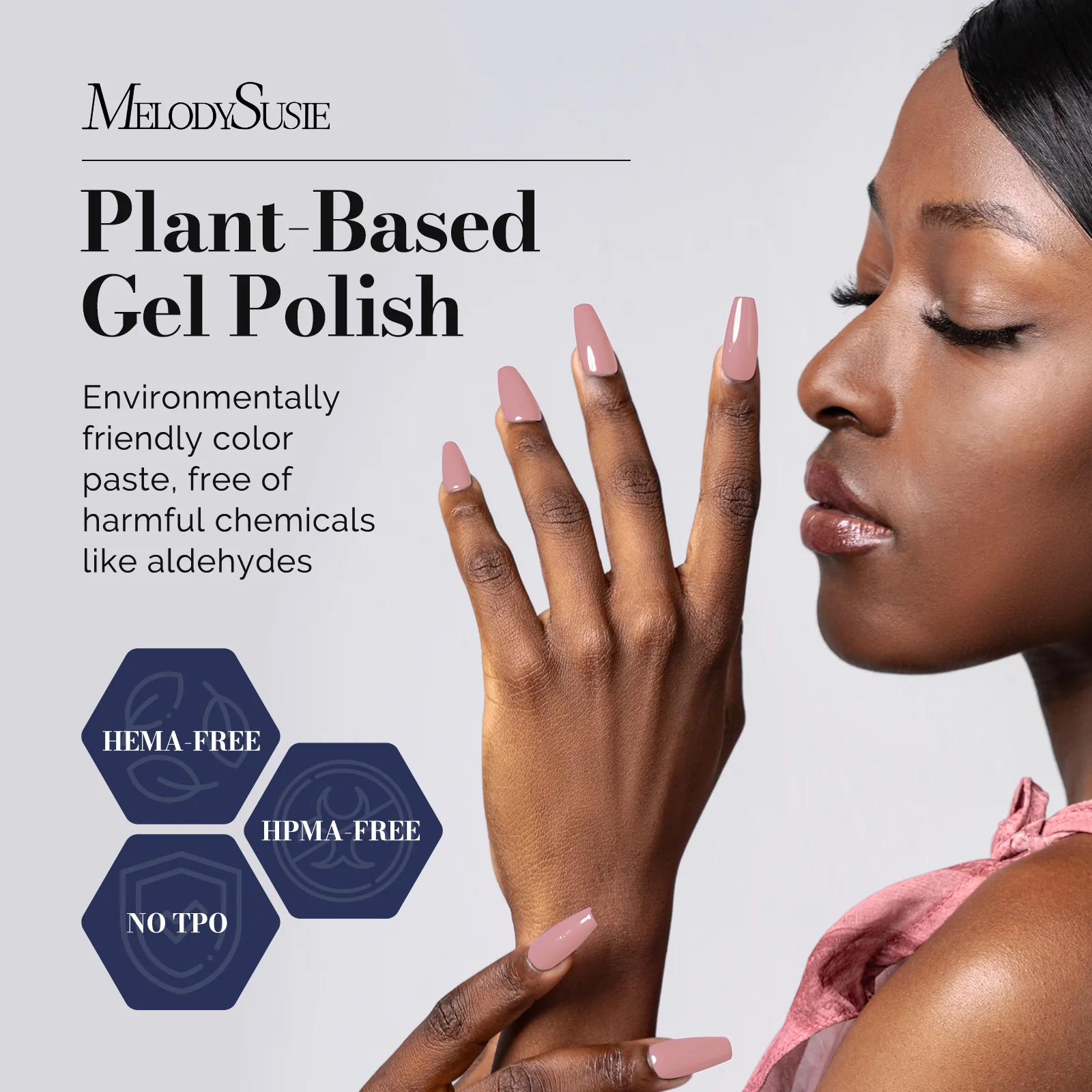 Fleurwee HEMA-Free & HPMA-Free & TPO-Free Gel Nail Polish Plant-based 0.5 fl oz/15ml - P63 Lotus Root Pink - Image 2