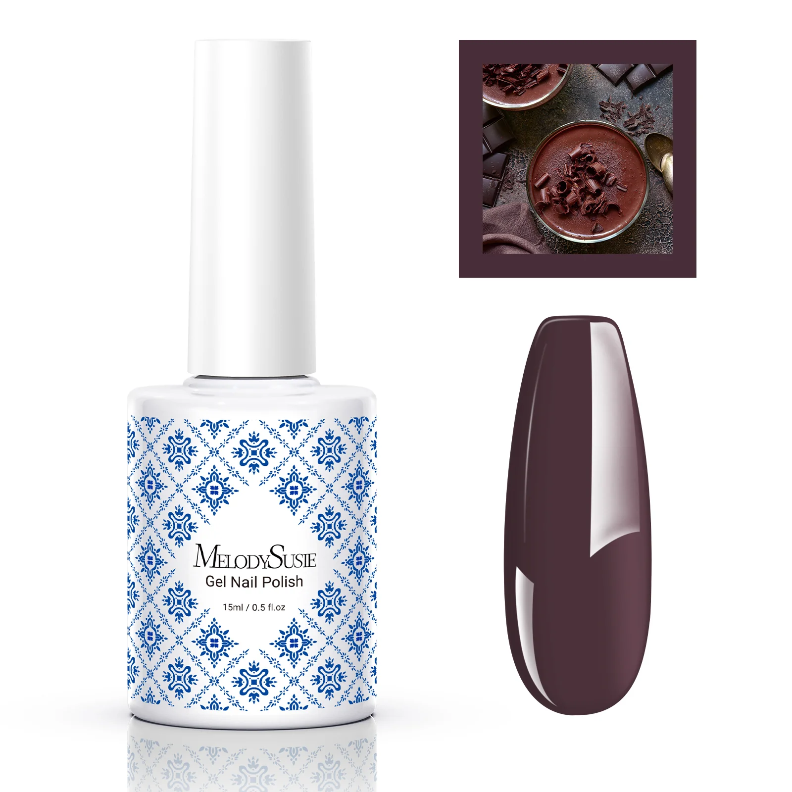 Fleurwee HEMA-Free & HPMA-Free & TPO-Free Gel Nail Polish Plant-based 0.5 fl oz/15ml - P30 Chocolate Mousse