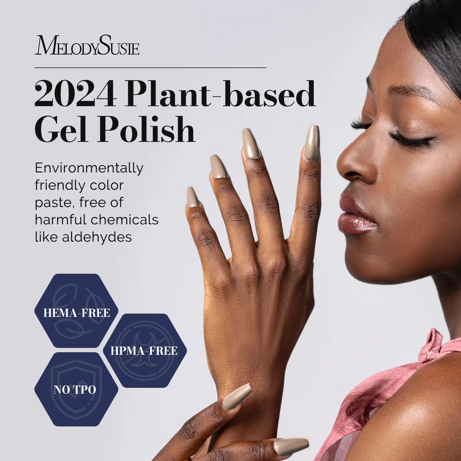 Fleurwee HEMA-Free & HPMA-Free & TPO-Free Gel Nail Polish Plant-based 0.5 fl oz/15ml - P26 Cinnamon Brown - Image 2