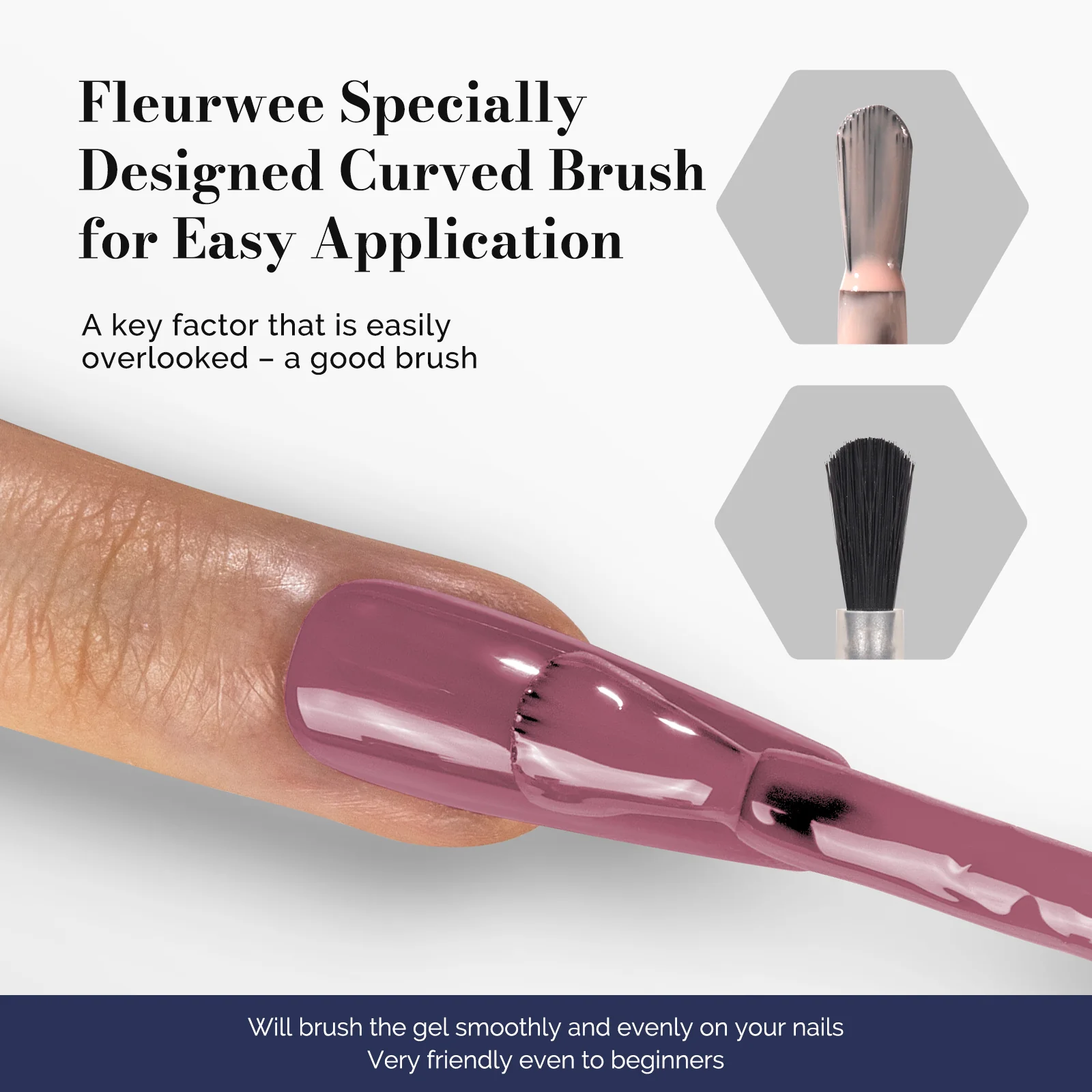 Fleurwee HEMA-Free & HPMA-Free & TPO-Free Gel Polish 2Pcs Pink Purple&Pink Tiny Glitter-P11+P21 - Image 3