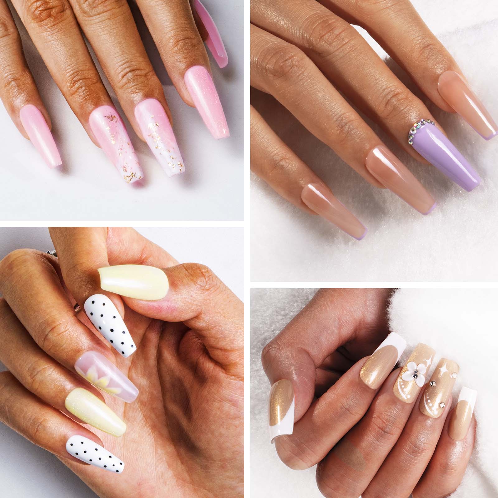 Fleurwee HEMA-Free & HPMA-Free & TPO-Free Plant-based Gel Nail Polish 8+1 Set - Macaron Palette - Image 5