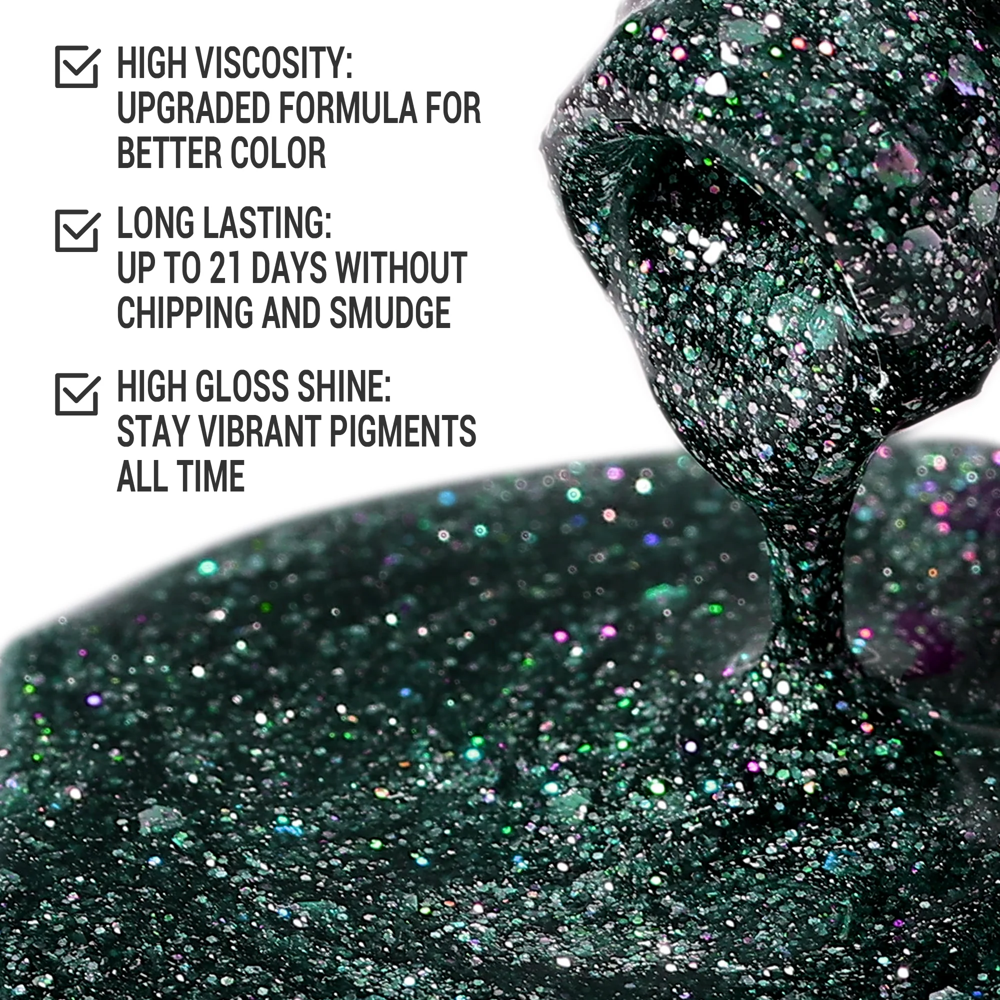Z215 Forest Green - TPO-Free Thick Gel Nail Polish(15ml) - Image 2