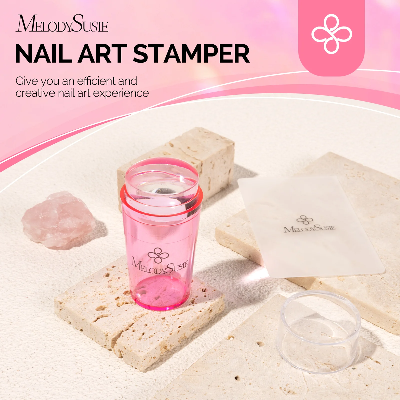 French Nail Stamper Kit 2PCS - Pink - Image 6