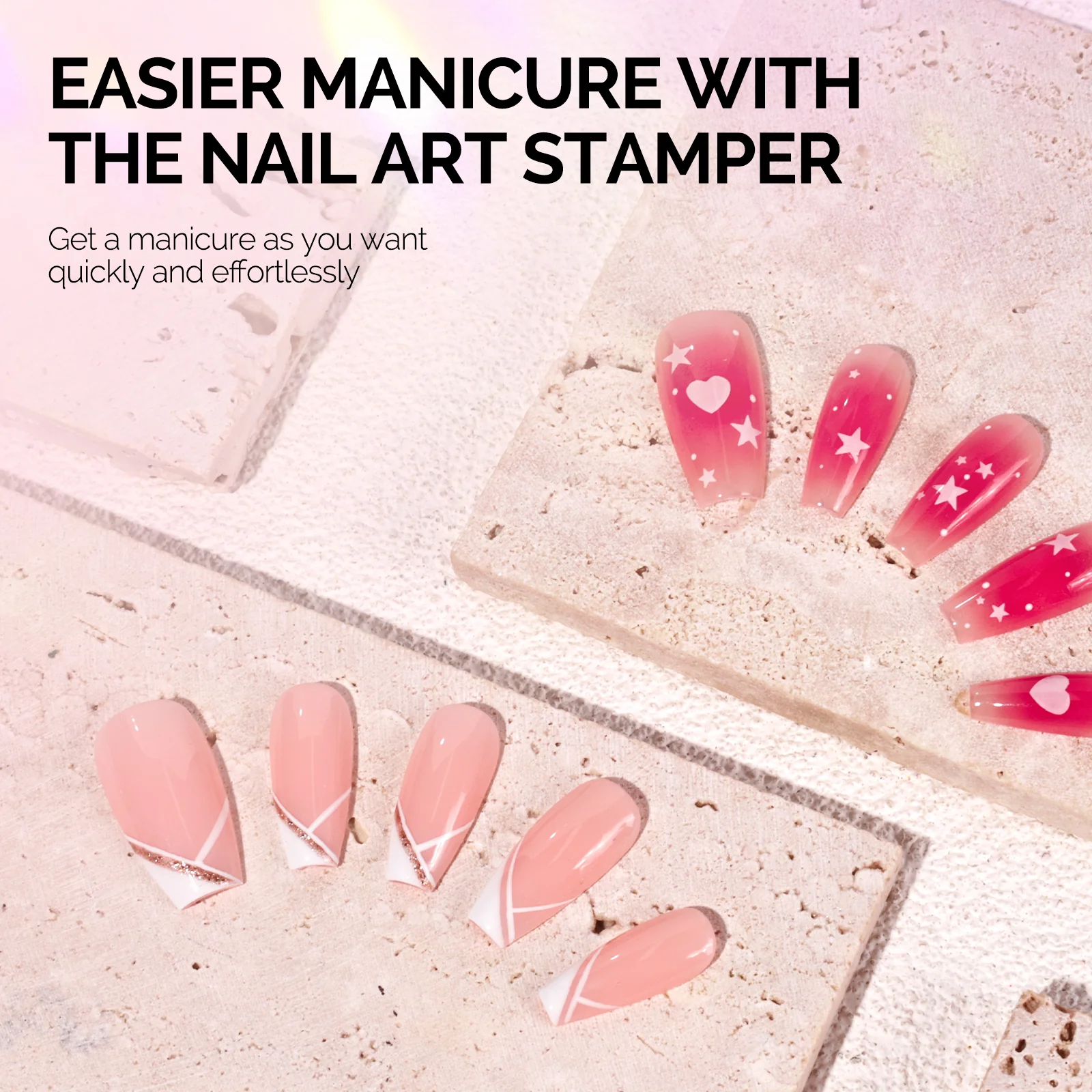 French Nail Stamper Kit 4PCS - Clear - Image 6