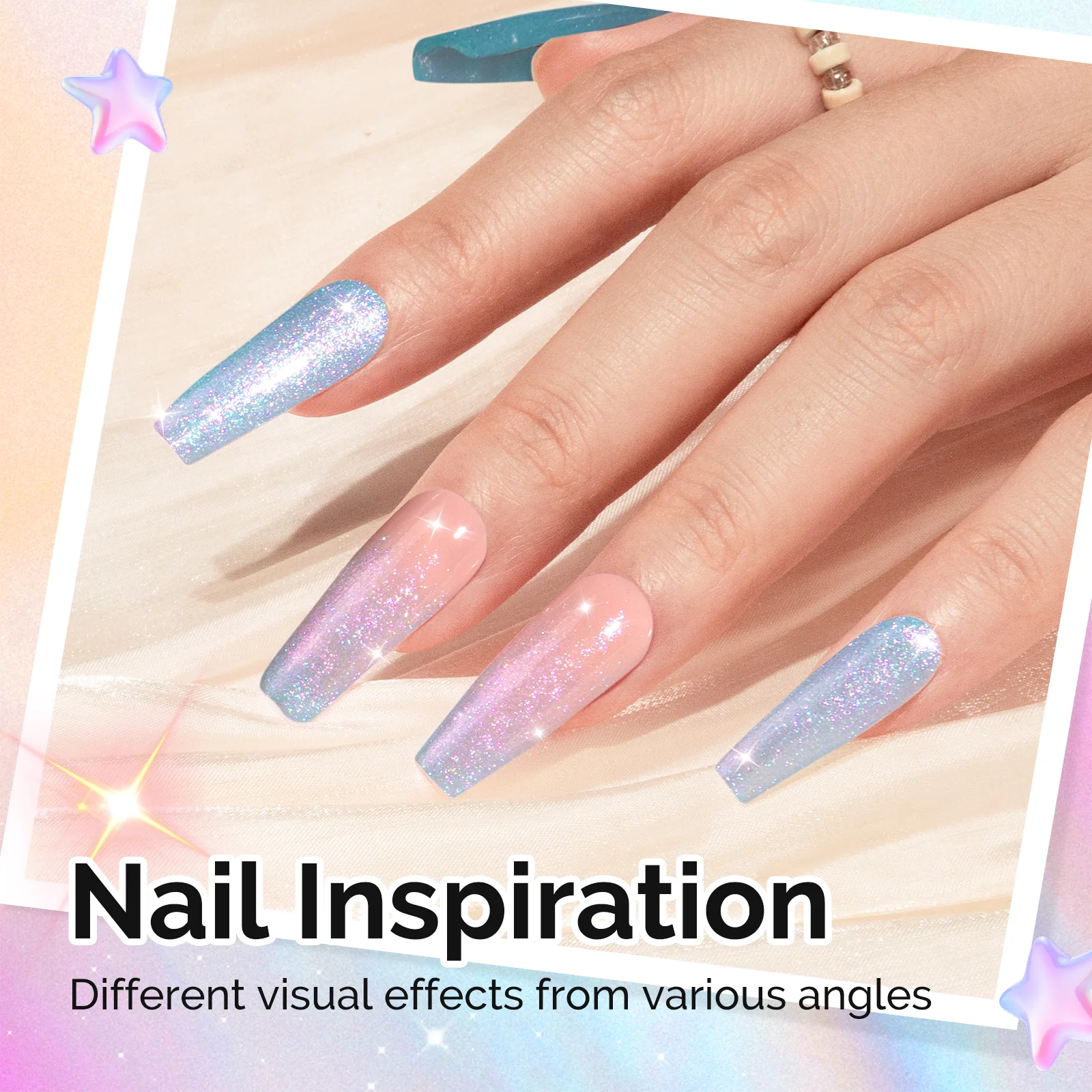 G2103 Blue Aurora Shimmer - TPO-Free Thick Gel Nail Polish(15ml) - Image 3