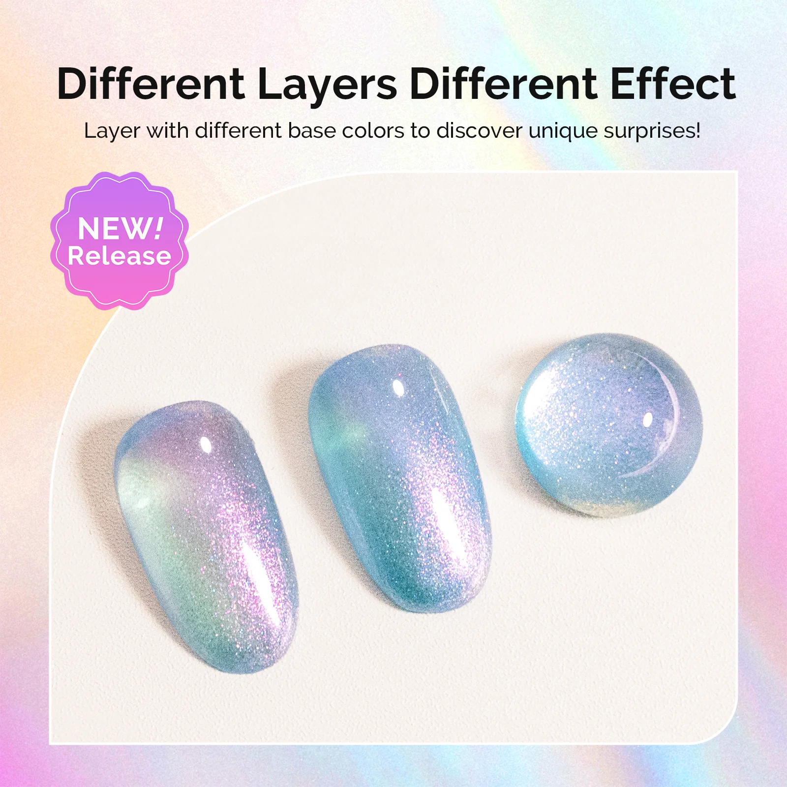 G2103 Blue Aurora Shimmer - TPO-Free Thick Gel Nail Polish(15ml) - Image 4