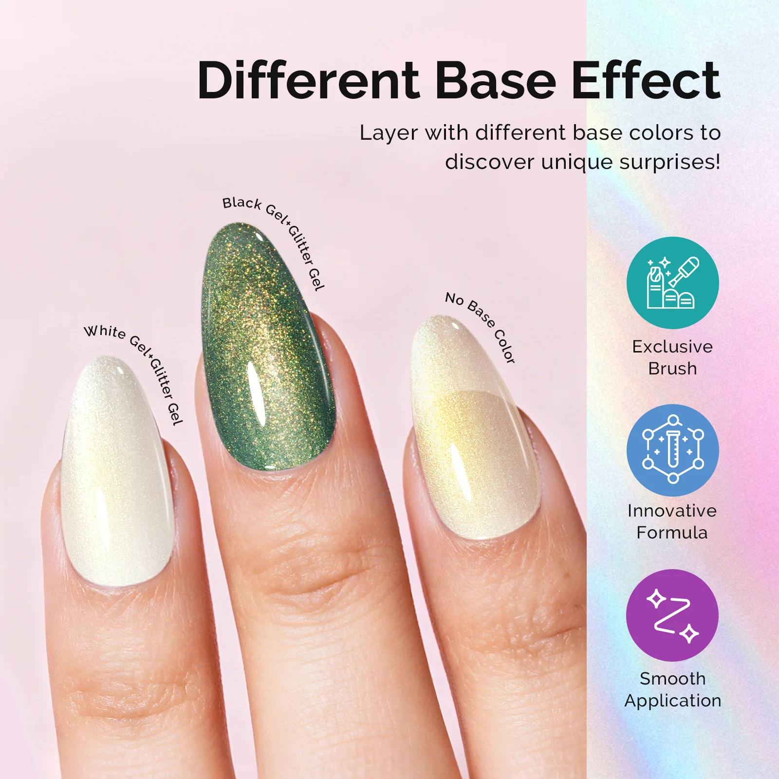 G2303 Jelly White Aurora Shimmer - TPO-Free Thick Gel Nail Polish(15ml) - Image 5