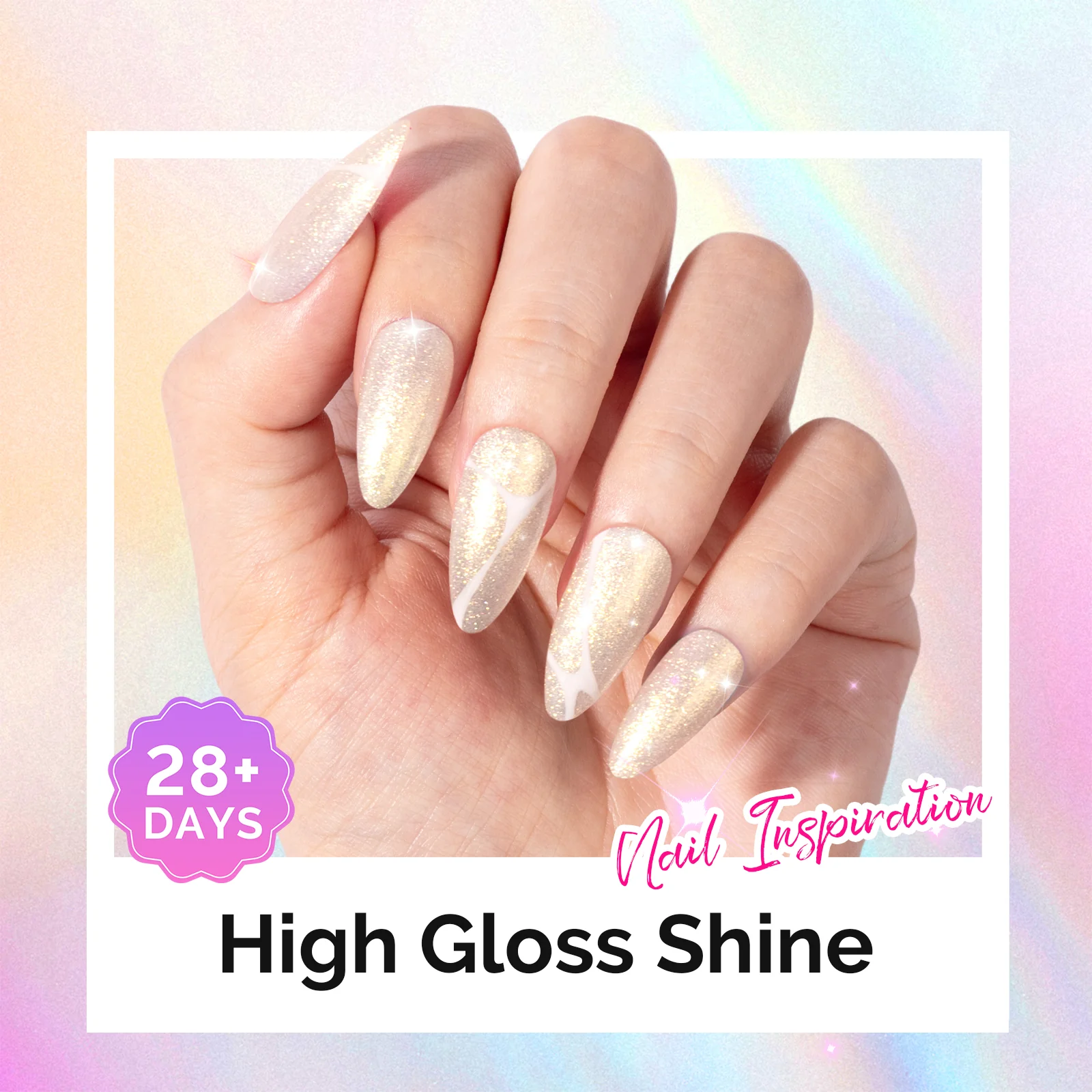G2303 Jelly White Aurora Shimmer - TPO-Free Thick Gel Nail Polish(15ml) - Image 6