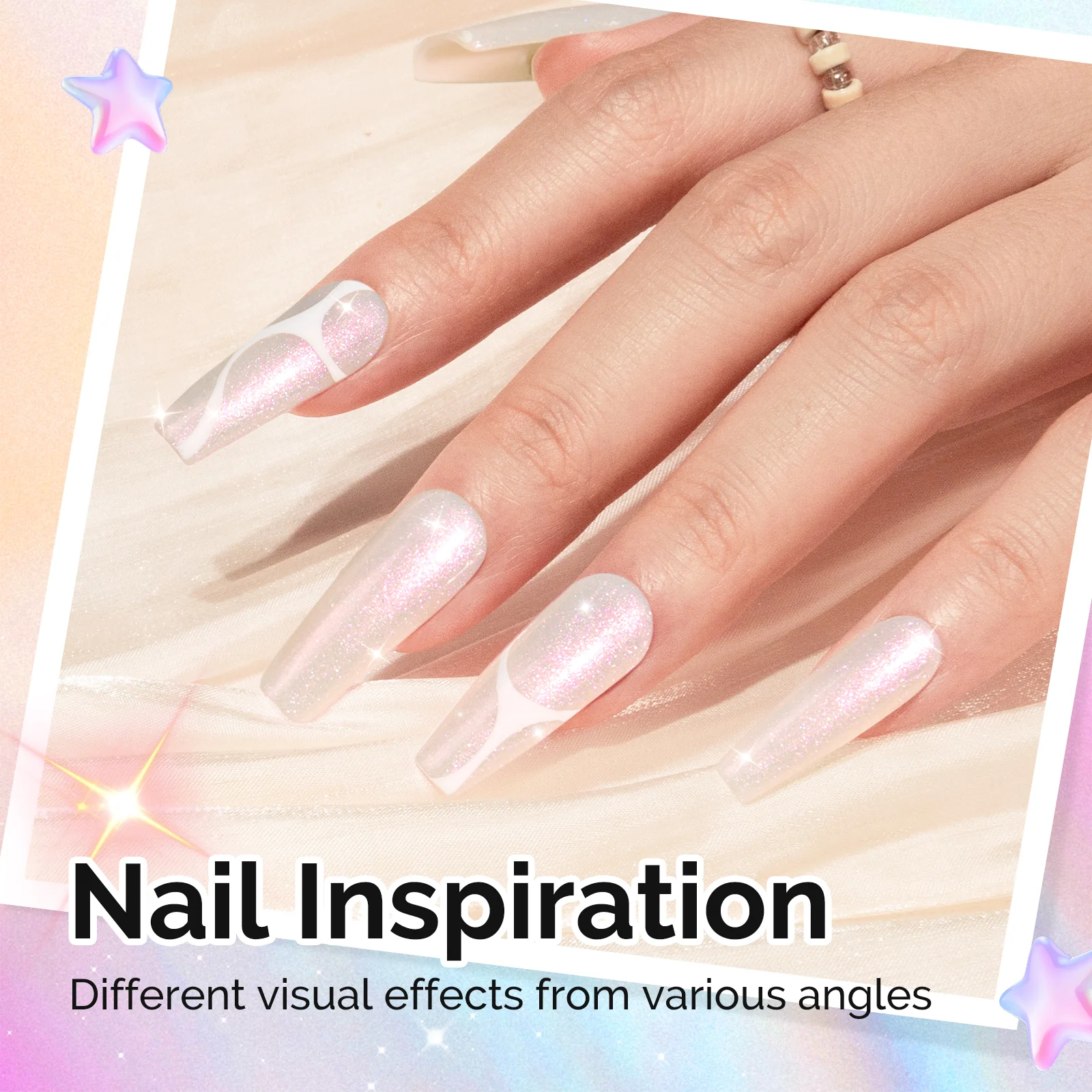 G2606 Pink Aurora Shimmer - TPO-Free Thick Gel Nail Polish(15ml) - Image 3
