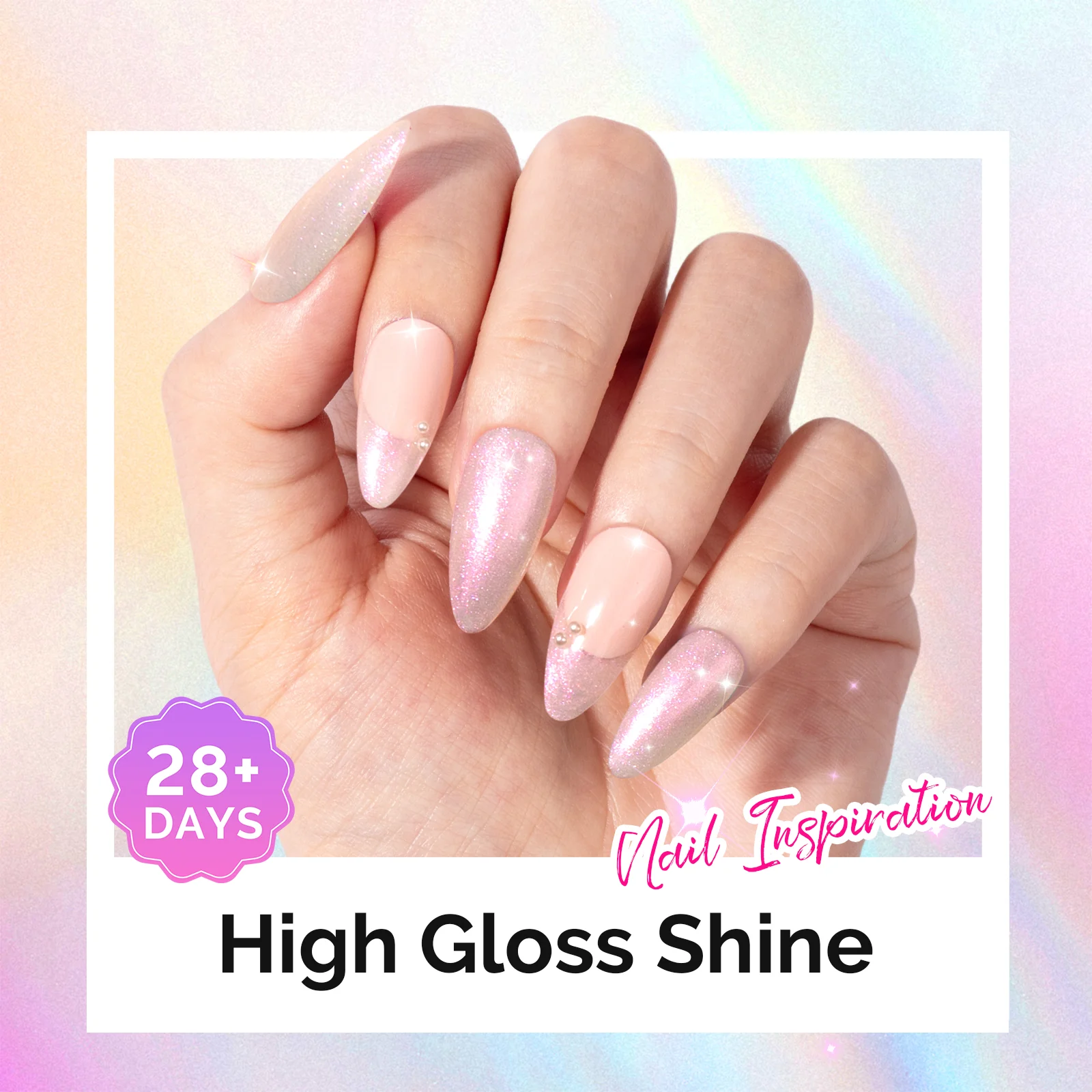 G2606 Pink Aurora Shimmer - TPO-Free Thick Gel Nail Polish(15ml) - Image 6