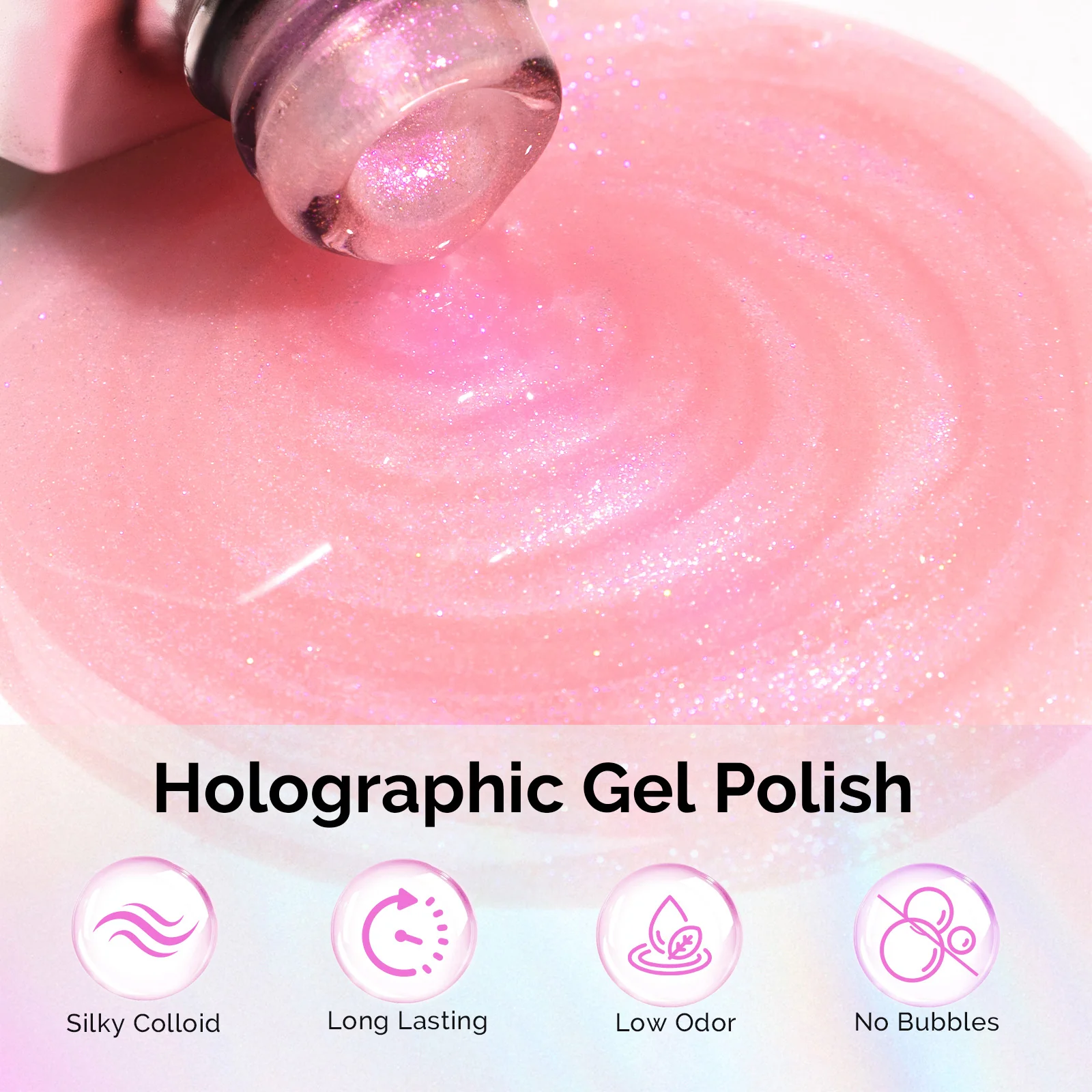 G2607 Shimmer Pearl Pink - TPO-Free Thick Gel Nail Polish(15ml) - Image 2