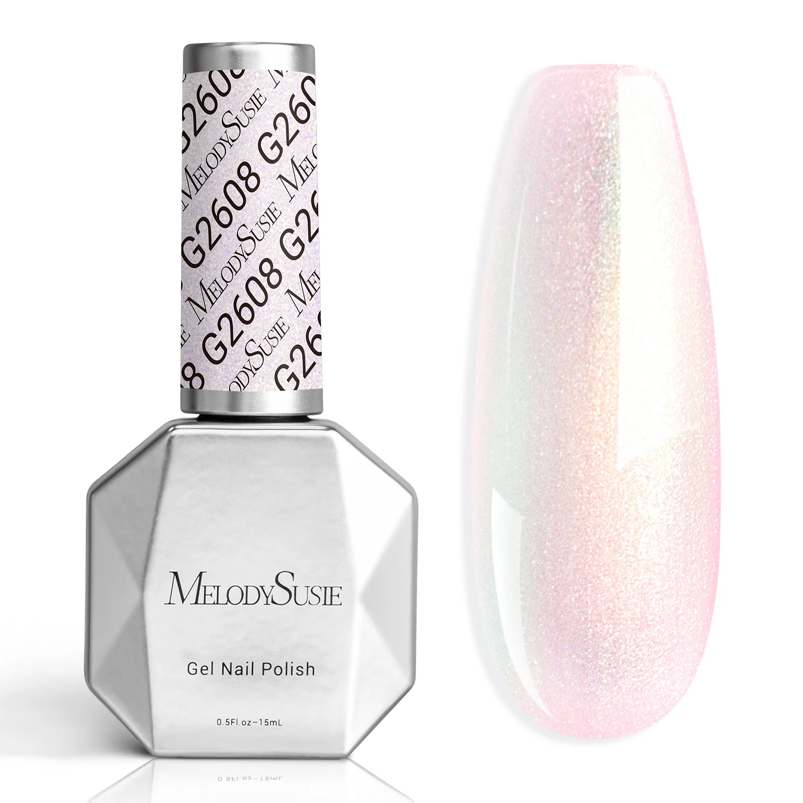 G2608 Shimmer Aurora Yellow Pink - TPO-Free Thick Gel Nail Polish(15ml)