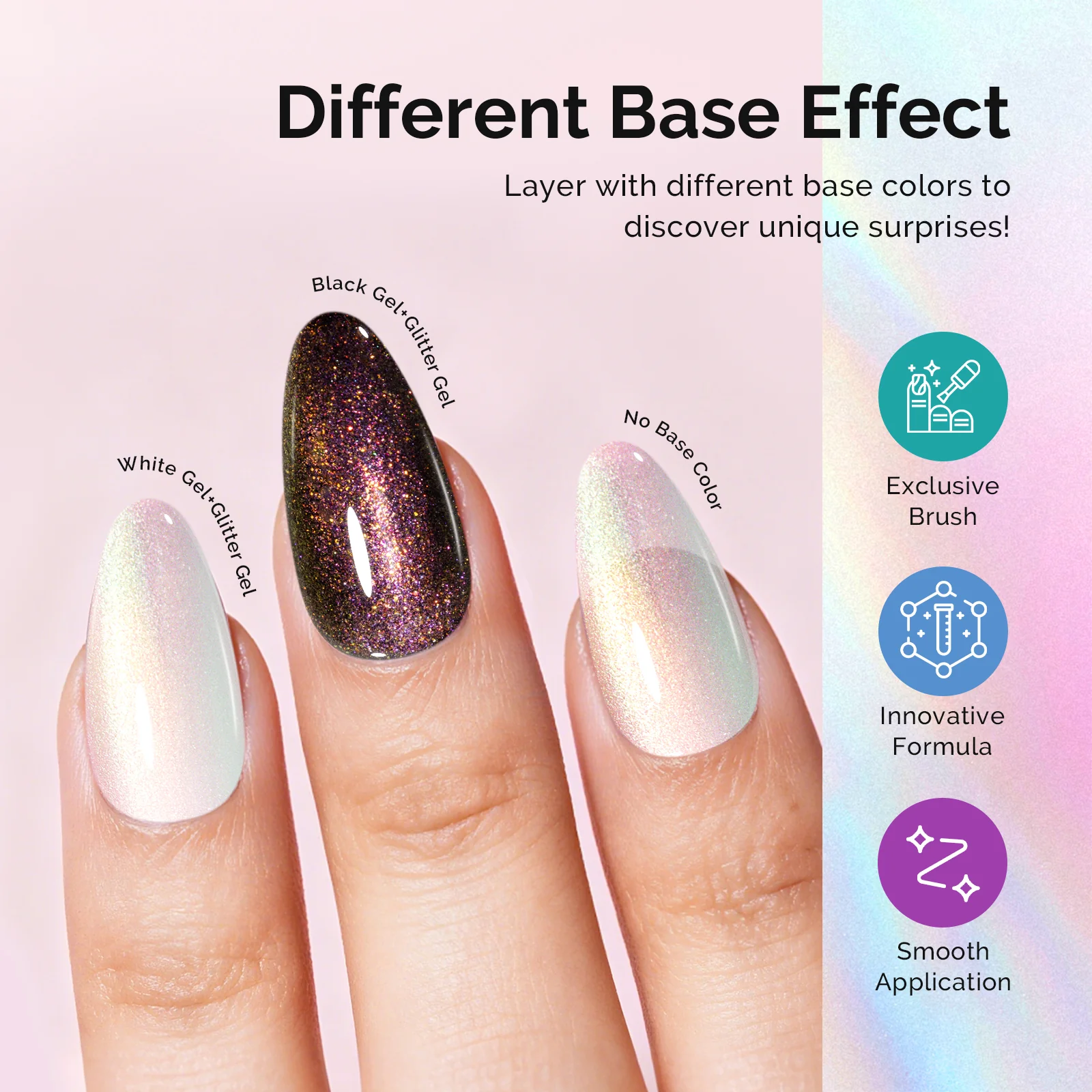 G2608 Shimmer Aurora Yellow Pink - TPO-Free Thick Gel Nail Polish(15ml) - Image 5