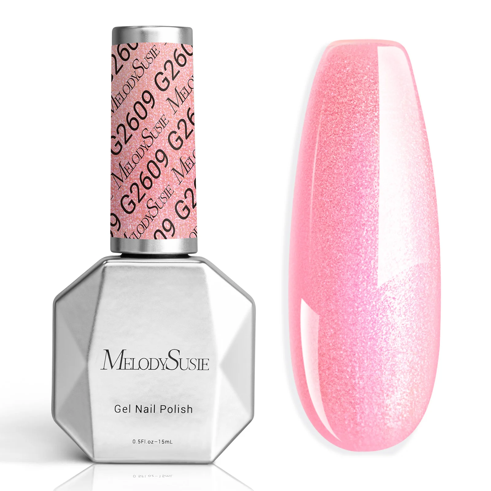 G2609 Jelly Pink Aurora Shimmer - TPO-Free Thick Gel Nail Polish(15ml)
