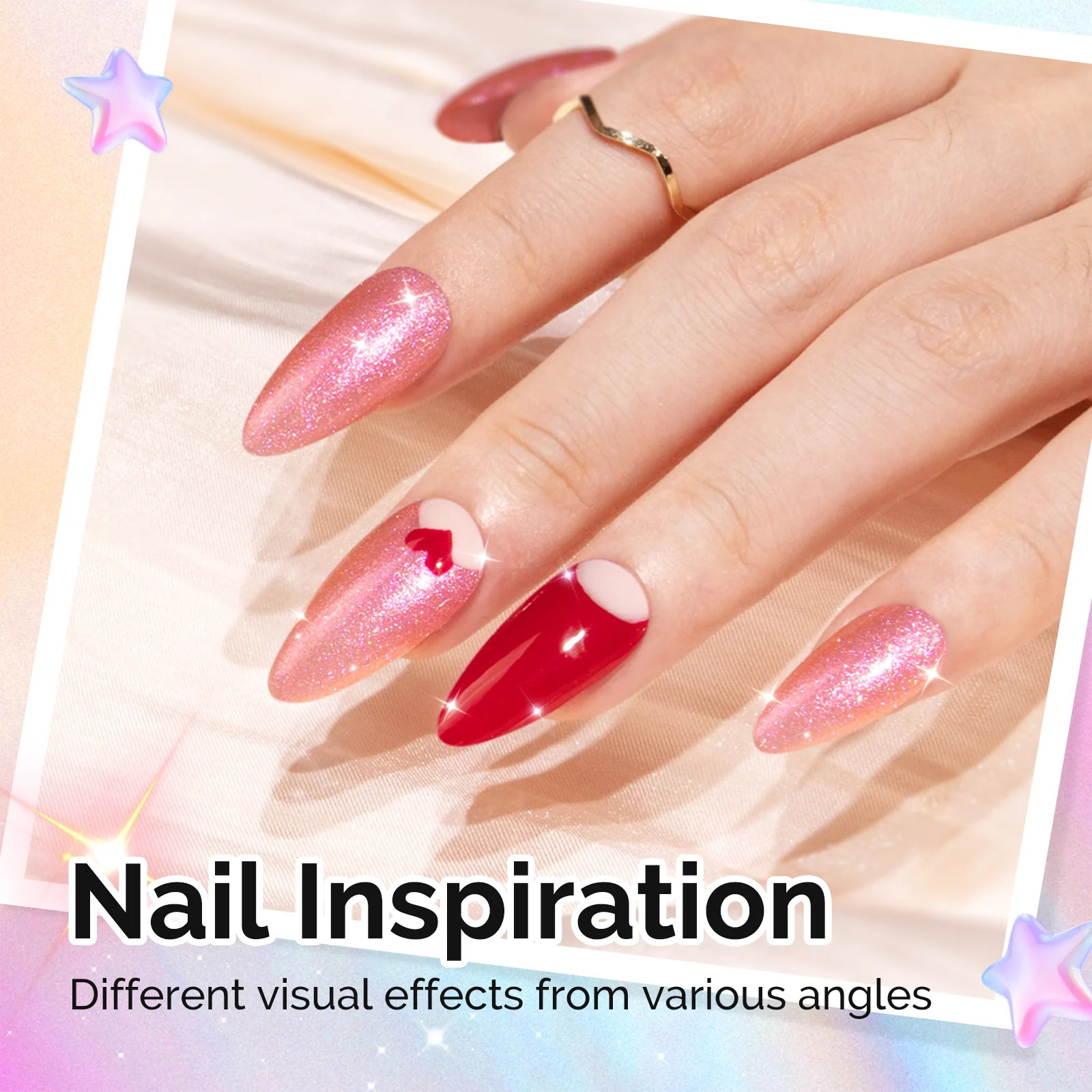 G2609 Jelly Pink Aurora Shimmer - TPO-Free Thick Gel Nail Polish(15ml) - Image 3