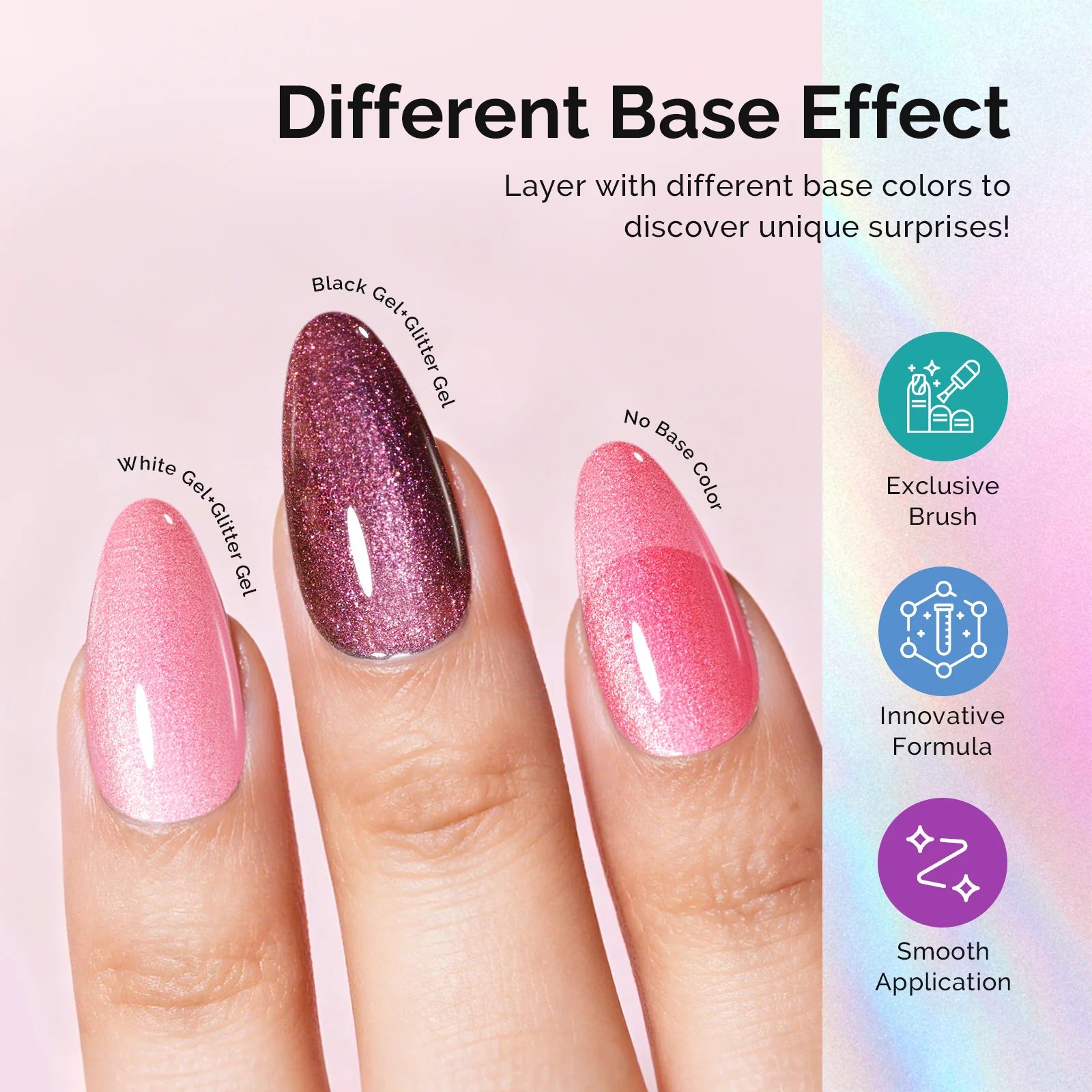 G2609 Jelly Pink Aurora Shimmer - TPO-Free Thick Gel Nail Polish(15ml) - Image 5