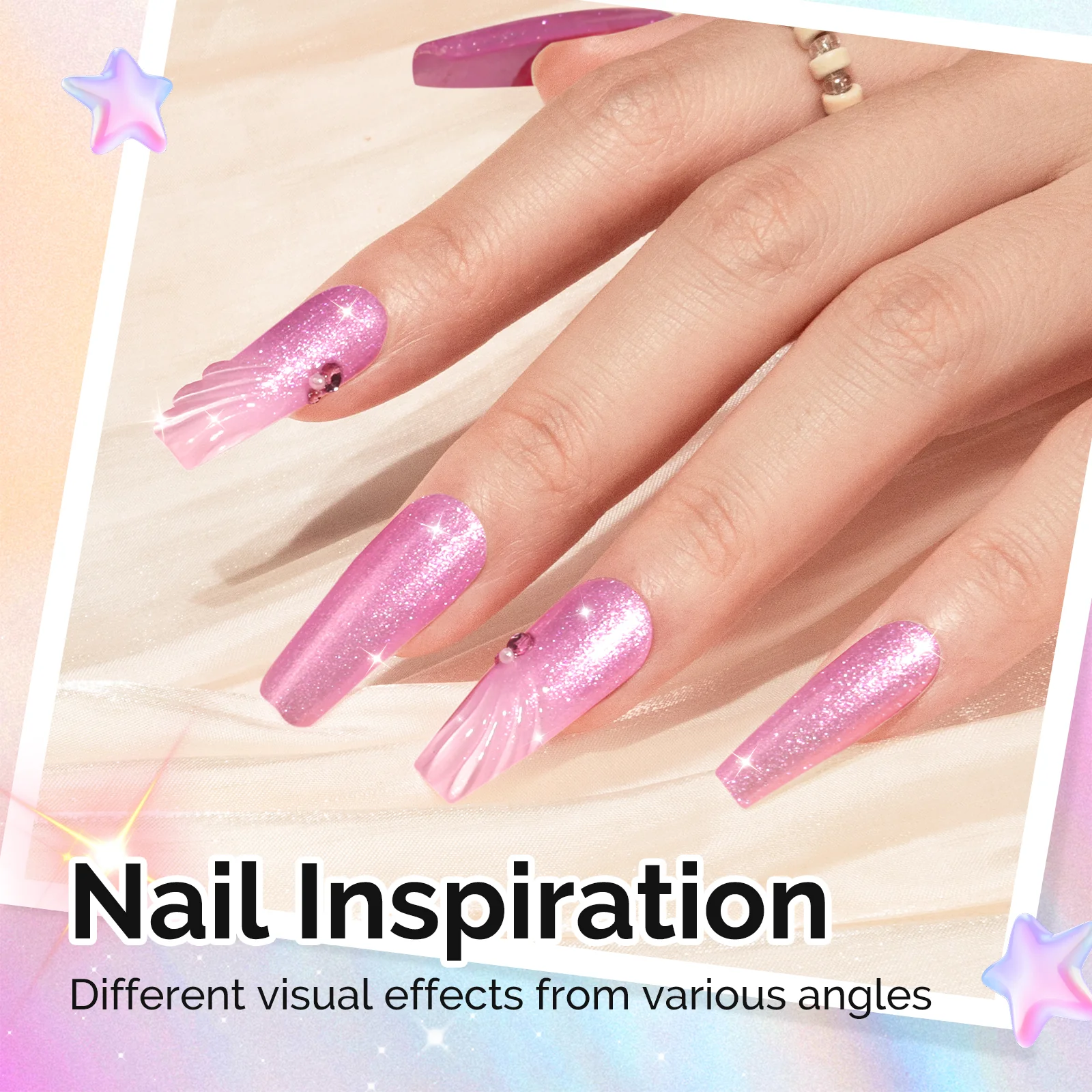 G2610 Jelly Pink Aurora Shimmer - TPO-Free Thick Gel Nail Polish(15ml) - Image 3