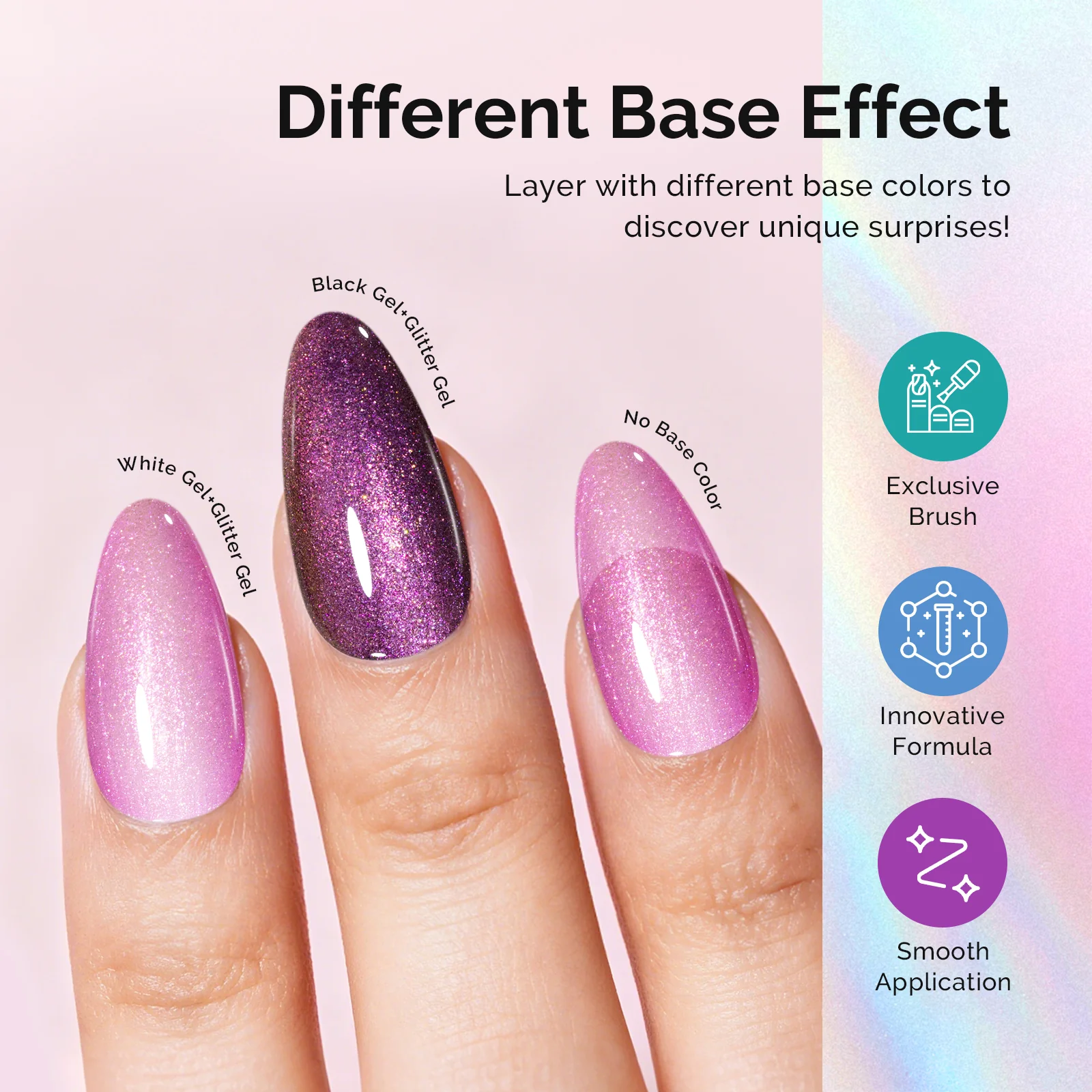 G2610 Jelly Pink Aurora Shimmer - TPO-Free Thick Gel Nail Polish(15ml) - Image 5