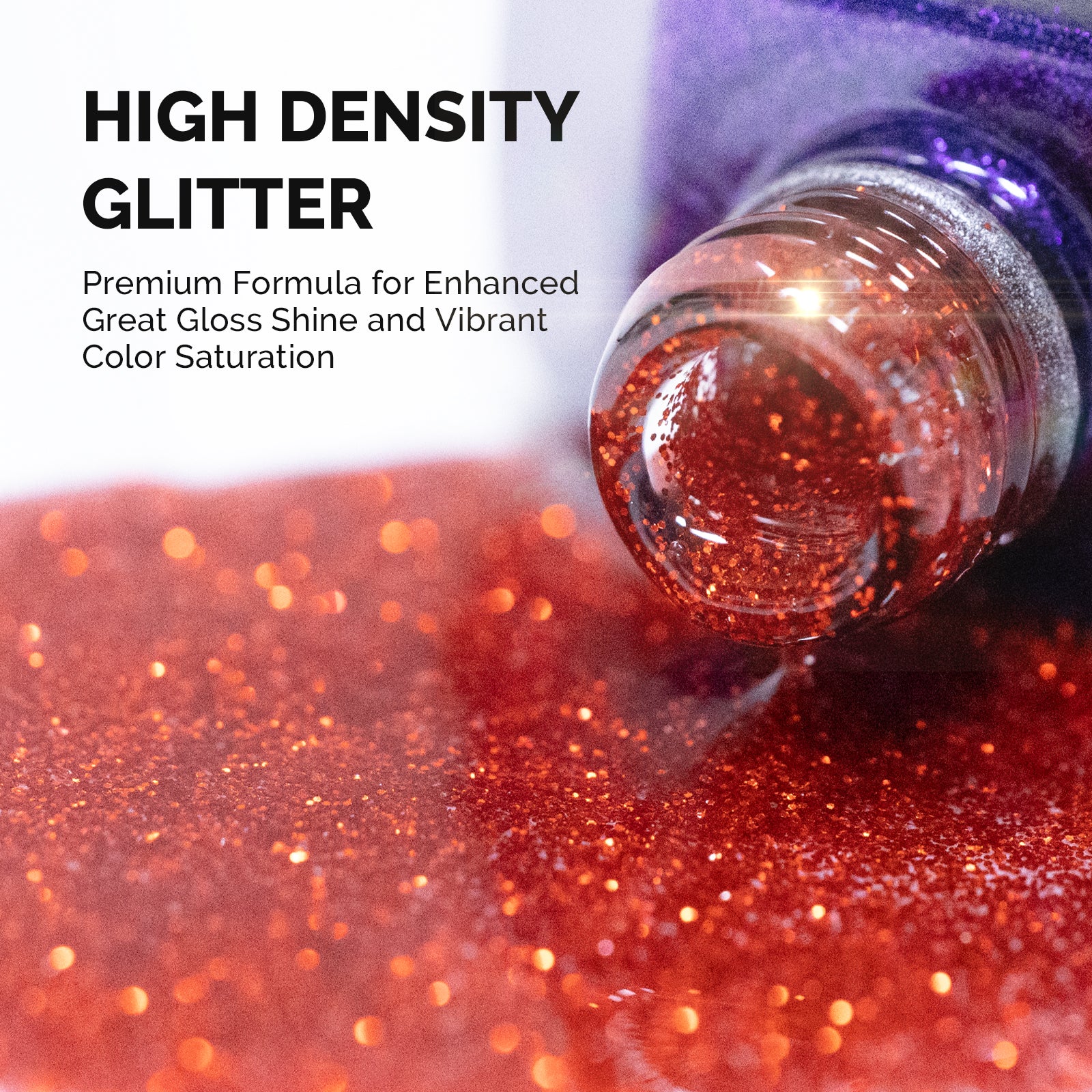 Galaliver Glitter Gel Nail Polish 15ml - X01 Hot Red - Image 2