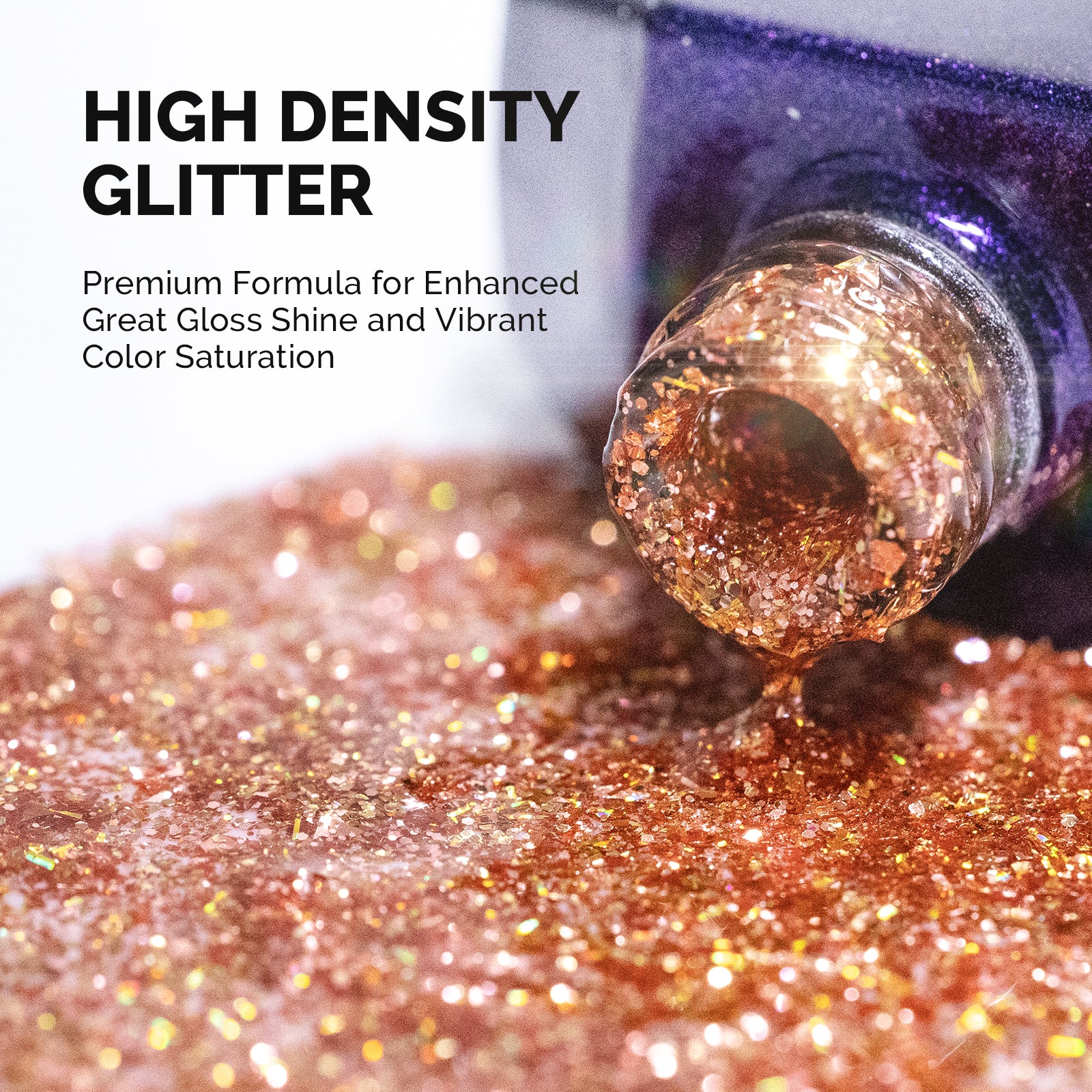 Galaliver Glitter Gel Nail Polish 15ml - X13 Happy Orange - Image 2