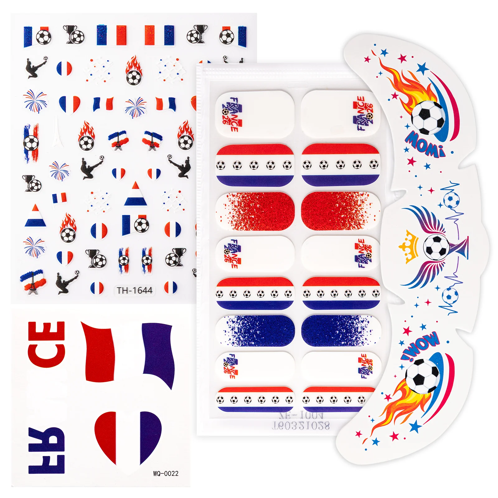 Gameday FanGlow Kit with World Cup Soccer Flag Nail Strips & Face Temporary Tattoos - Image 19