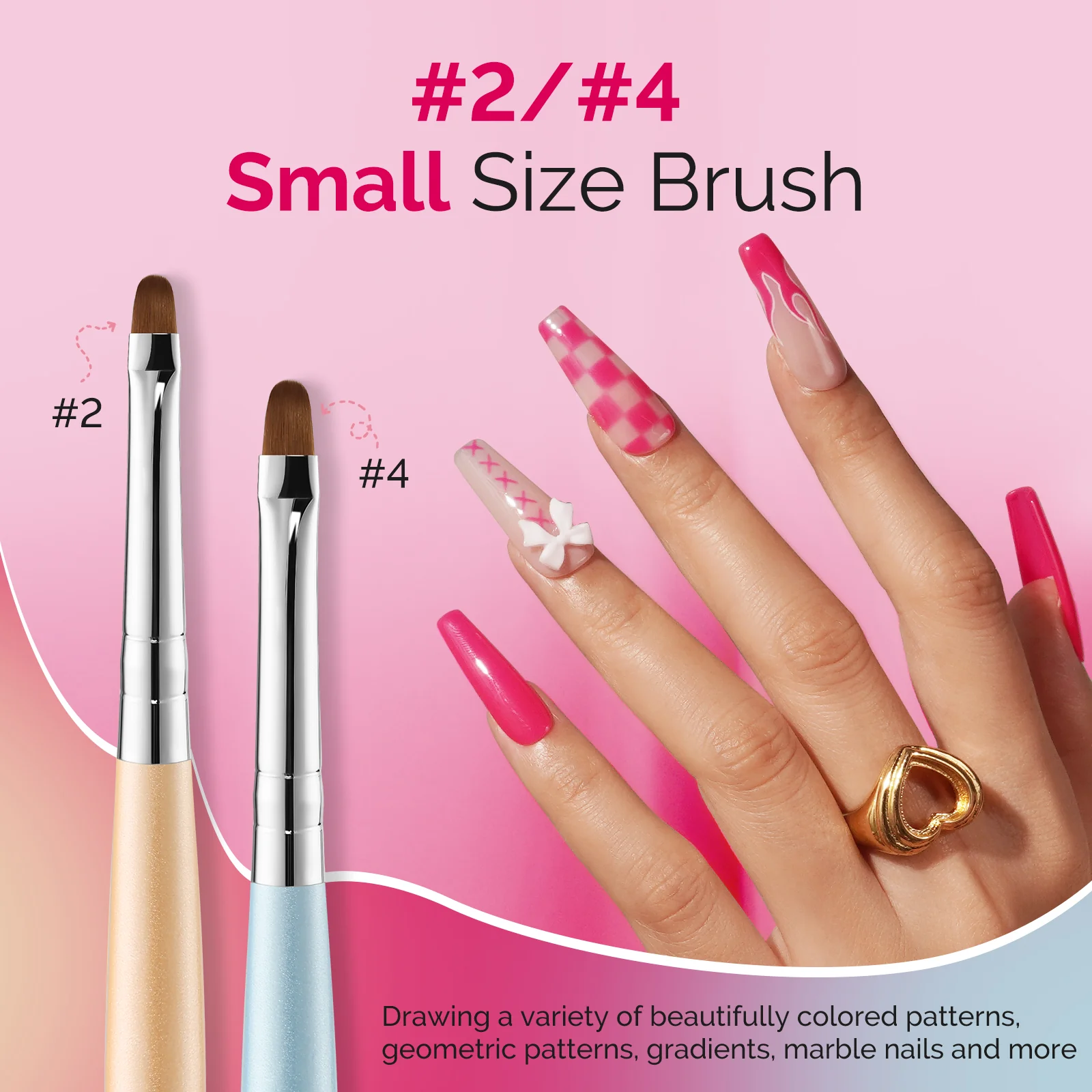 Gel Nail Art Brush 7Pcs - Image 4