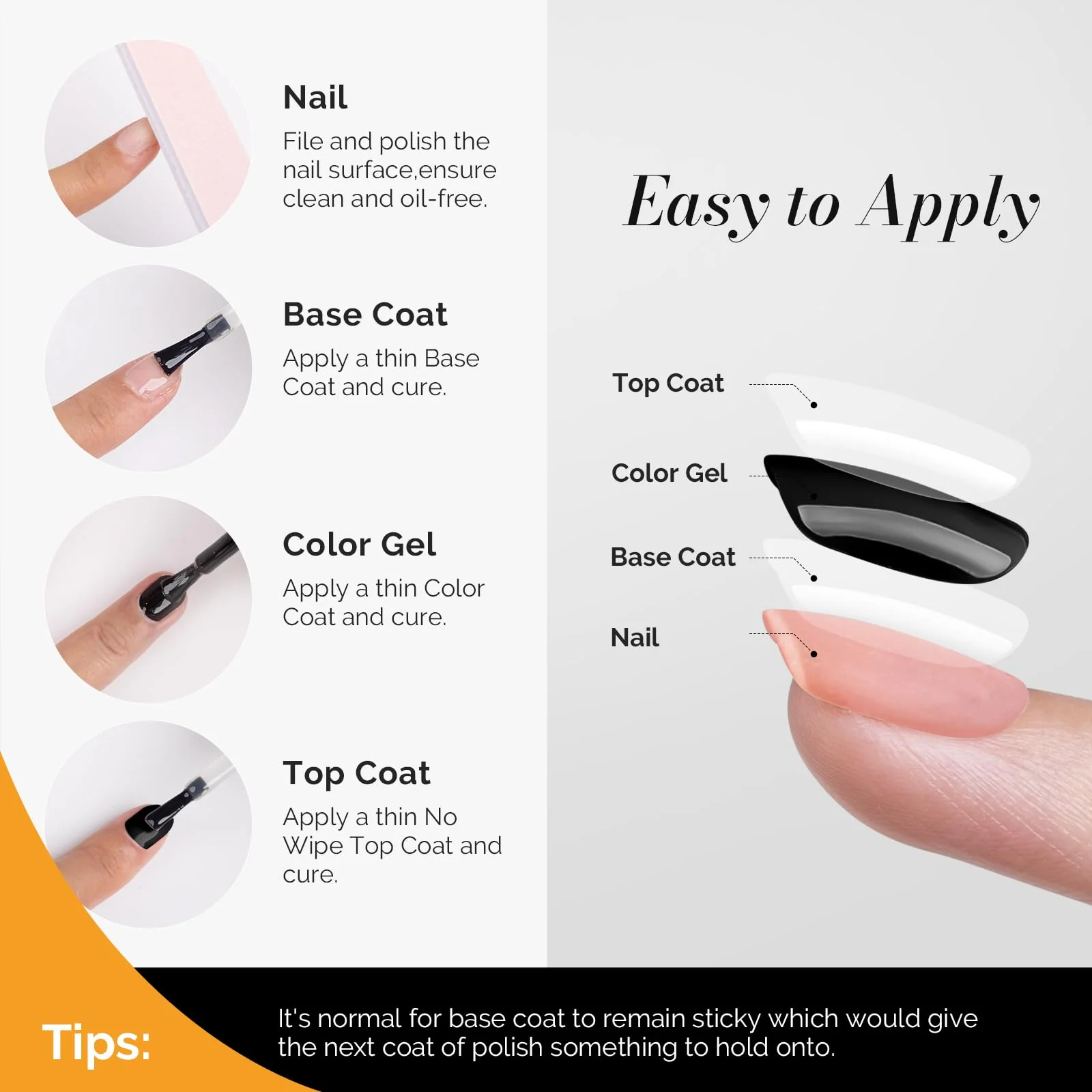 Glossy Top Coat & Base Coat Nail Gel Polish 2Pcs 15ml - Image 5