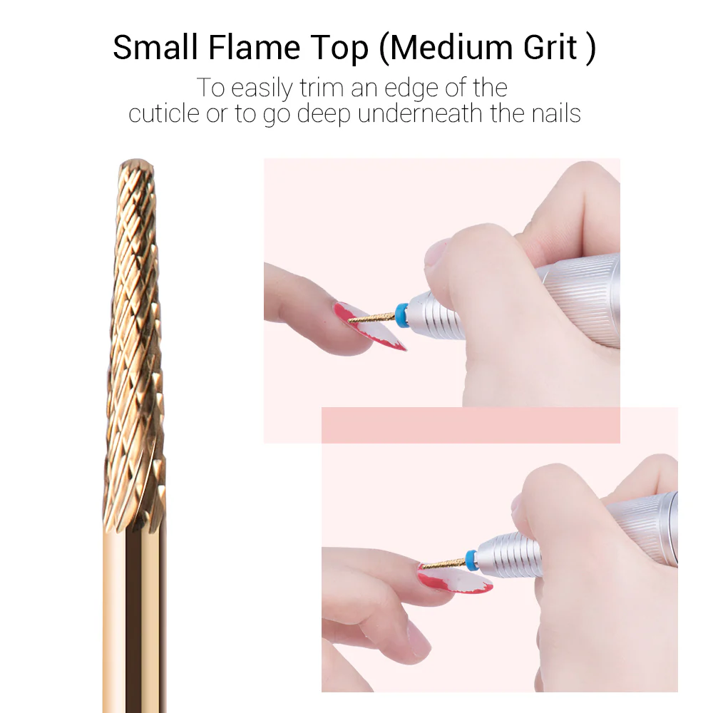 Gold Carbide Nail Drill Bits Set (7Pcs) - Image 3