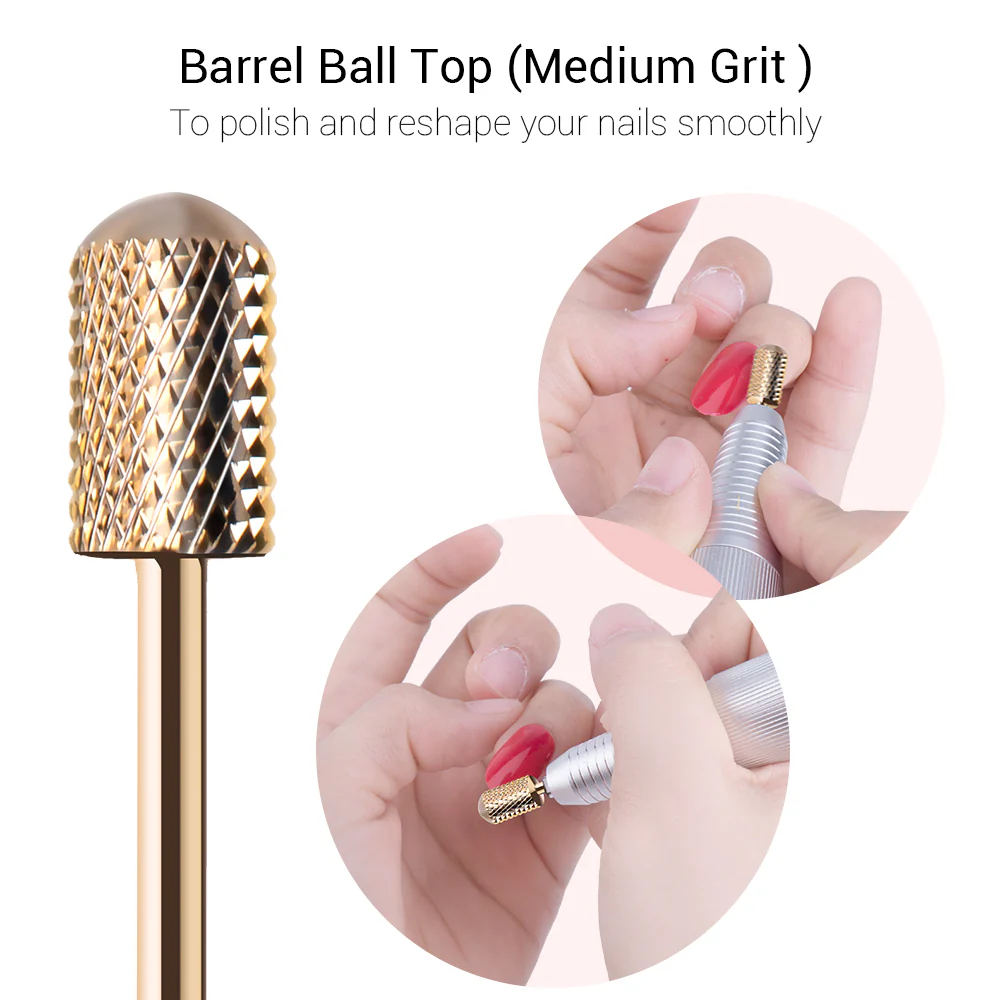 Gold Carbide Nail Drill Bits Set (7Pcs) - Image 5