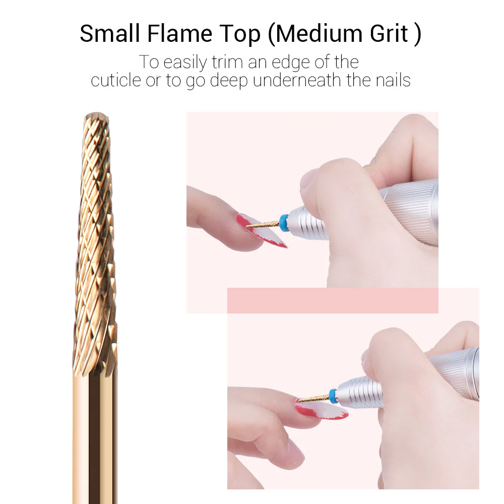 Gold Carbide Nail Drill Bits Set (7Pcs) - Image 3
