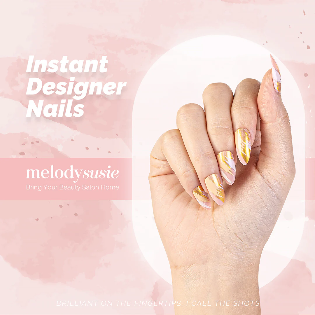 Golden Beach Acrylic Press On Nails Kits - Image 2