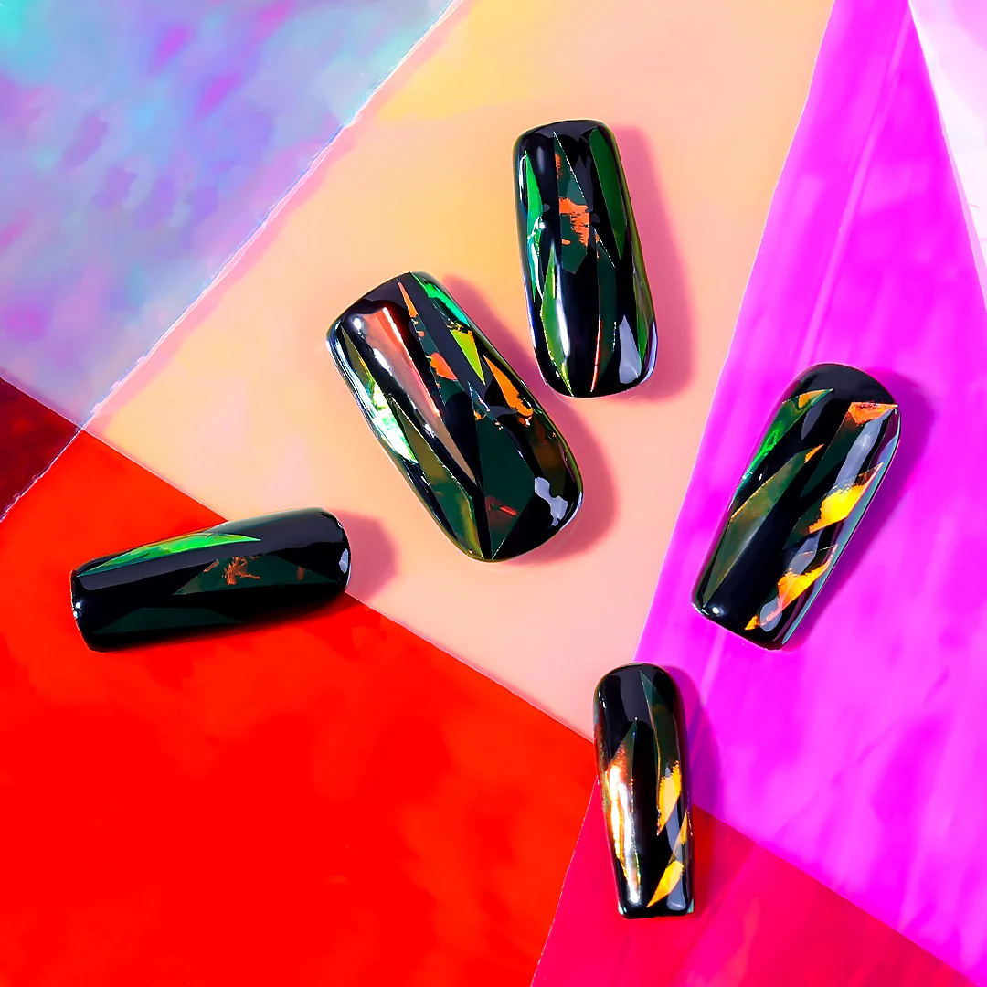 Gorgeous Holographic Nail Cellophane Foils Sticker Set - Image 2