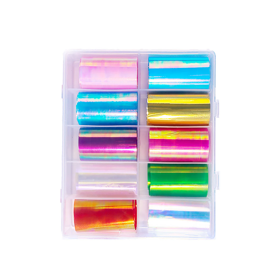 Gorgeous Holographic Nail Cellophane Foils Sticker Set - Image 4