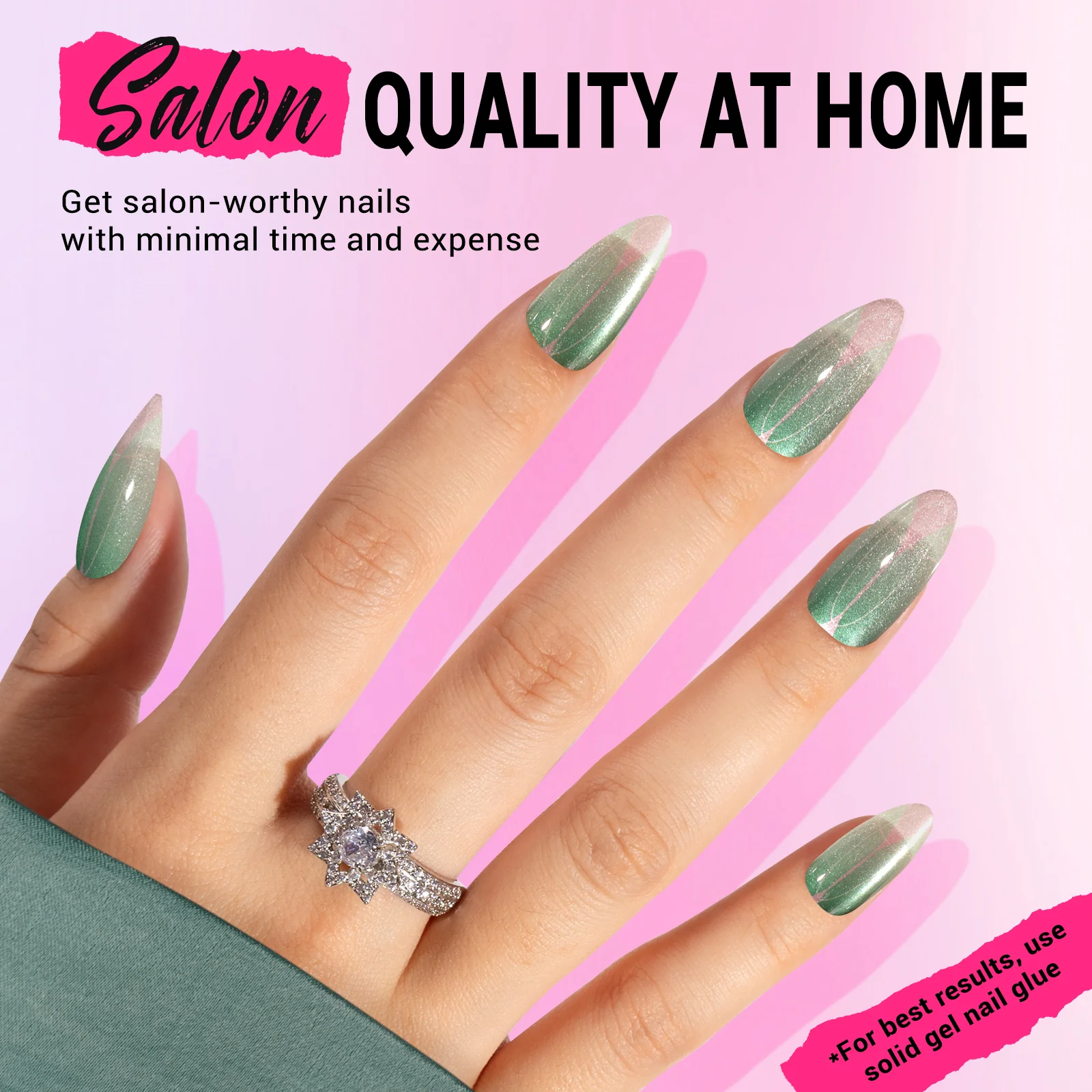 Green Impression Press On Nails Kit - US ONLY - Image 4