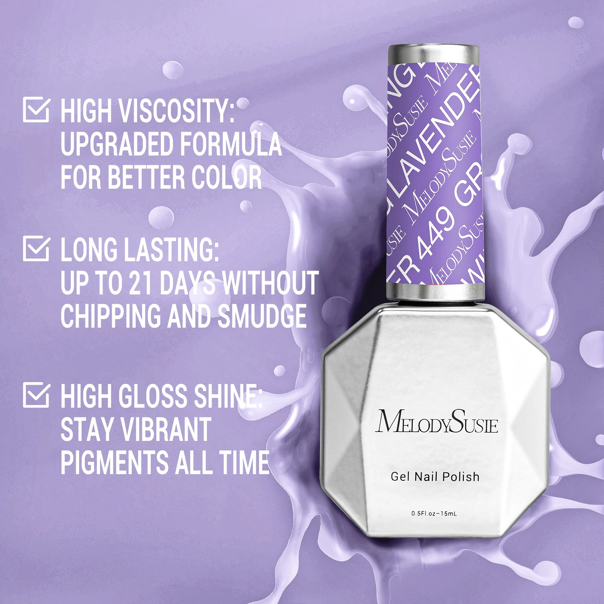449 Growing LavendeR - TPO-Free Thick Nail Gel Polish(15ml) - Image 3