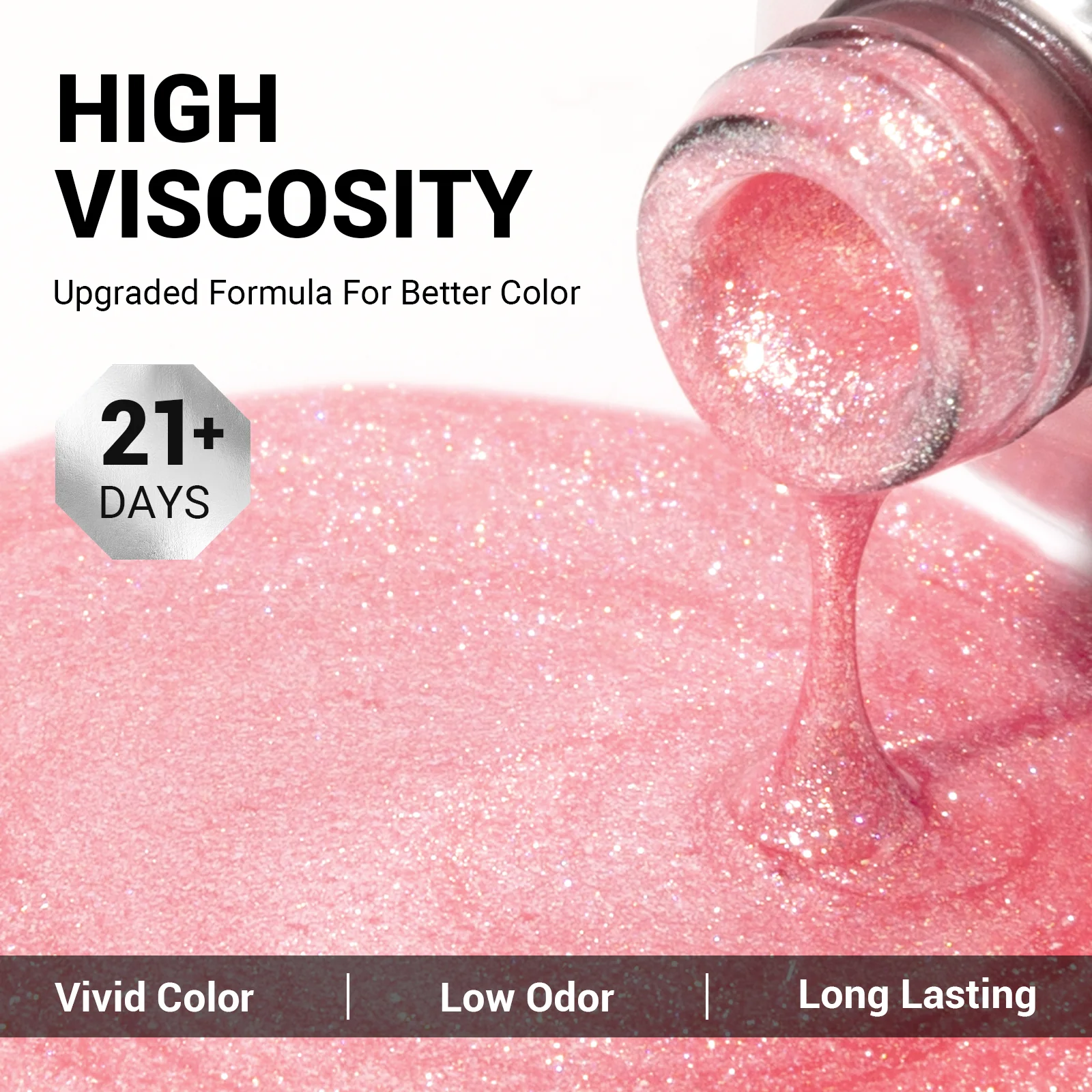H029 Neon Blush Pink - TPO-Free Thick Gel Nail Polish(15ml) - Image 3