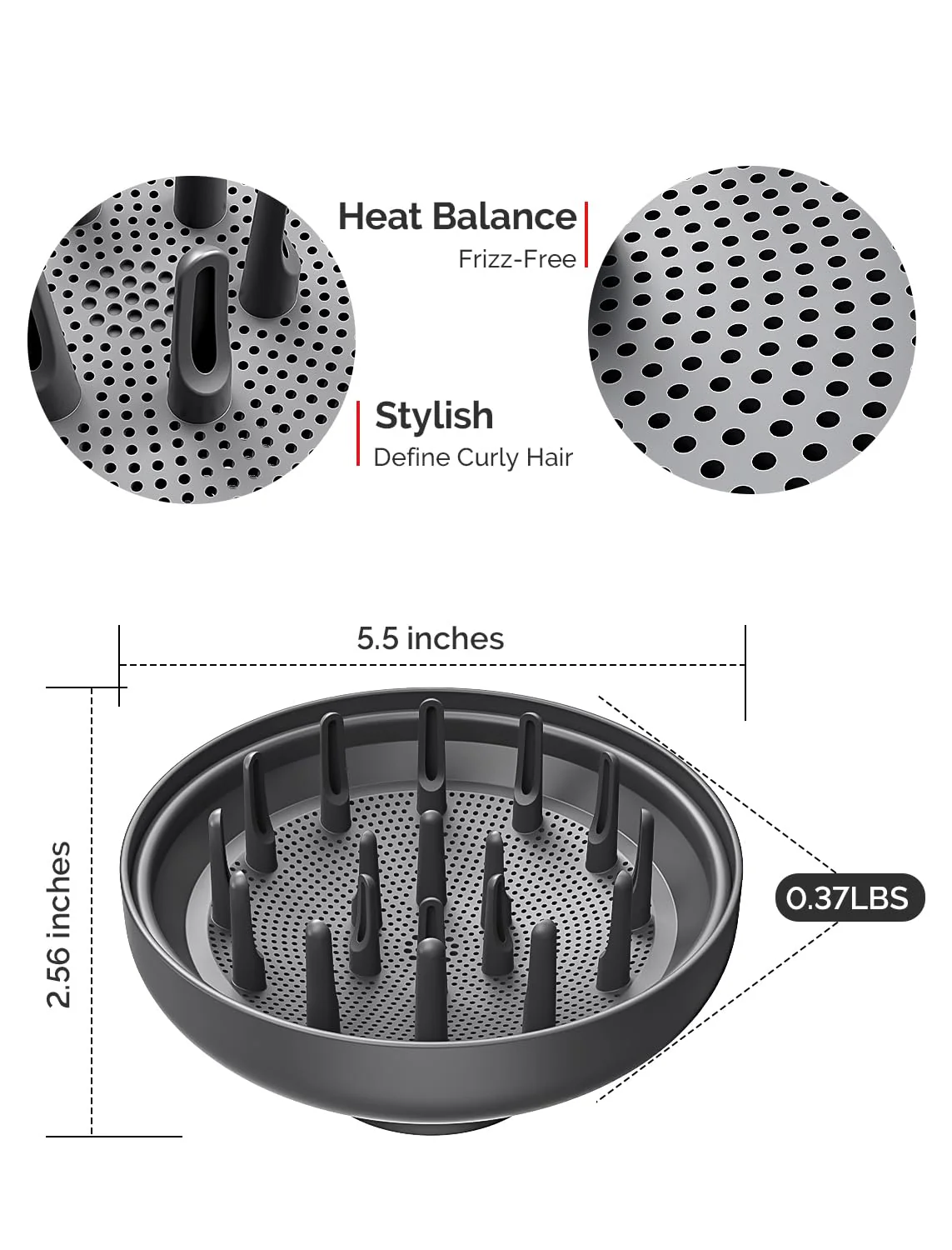 Hair Dryer Diffuser Attachment for H-S160E Hair Dryer - (US ONLY) - Image 3