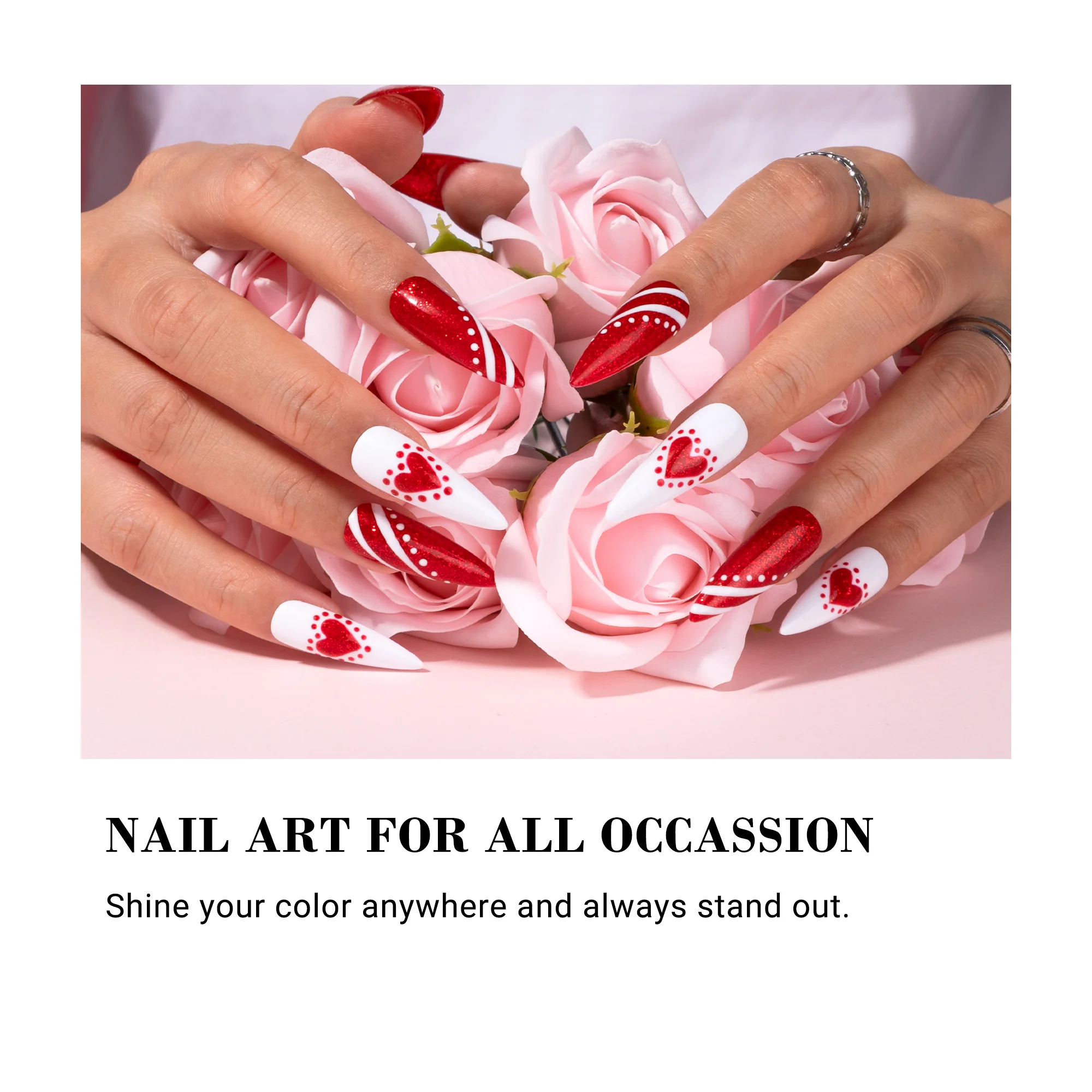 Z049 Heartbeat Red - TPO-Free Thick Gel Nail Polish(15ml) - Image 3