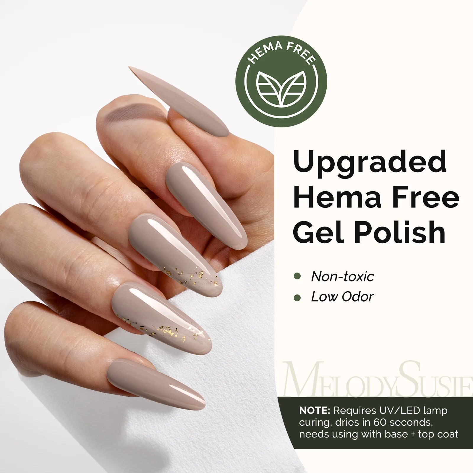 HEMA-Free Gel Nail Polish 0.5 fl oz/15ml - K0474 Thick Gray Nude - Image 2