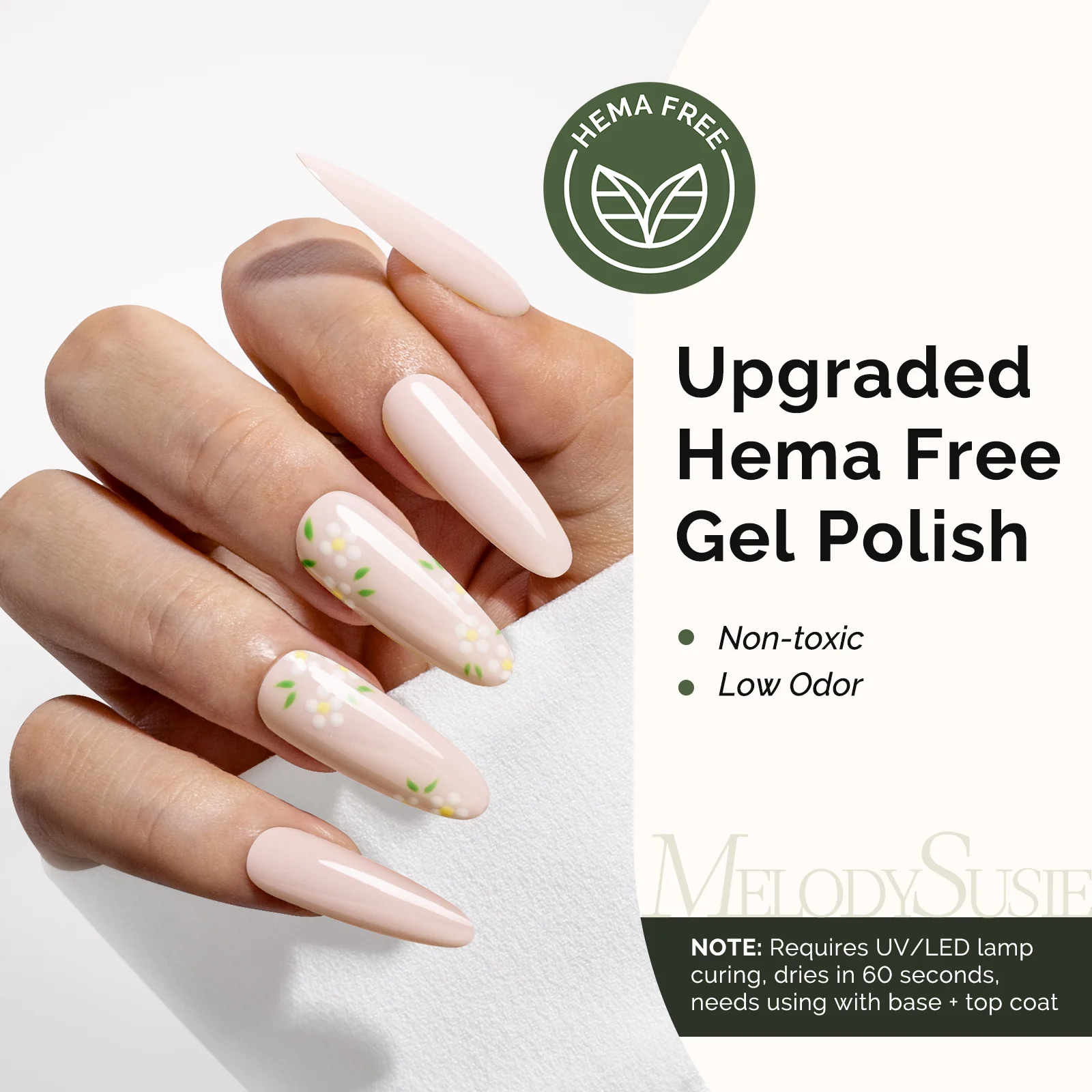 HEMA-Free Gel Nail Polish 0.5 fl oz/15ml - K0484 Thick White Nude Pink - Image 2