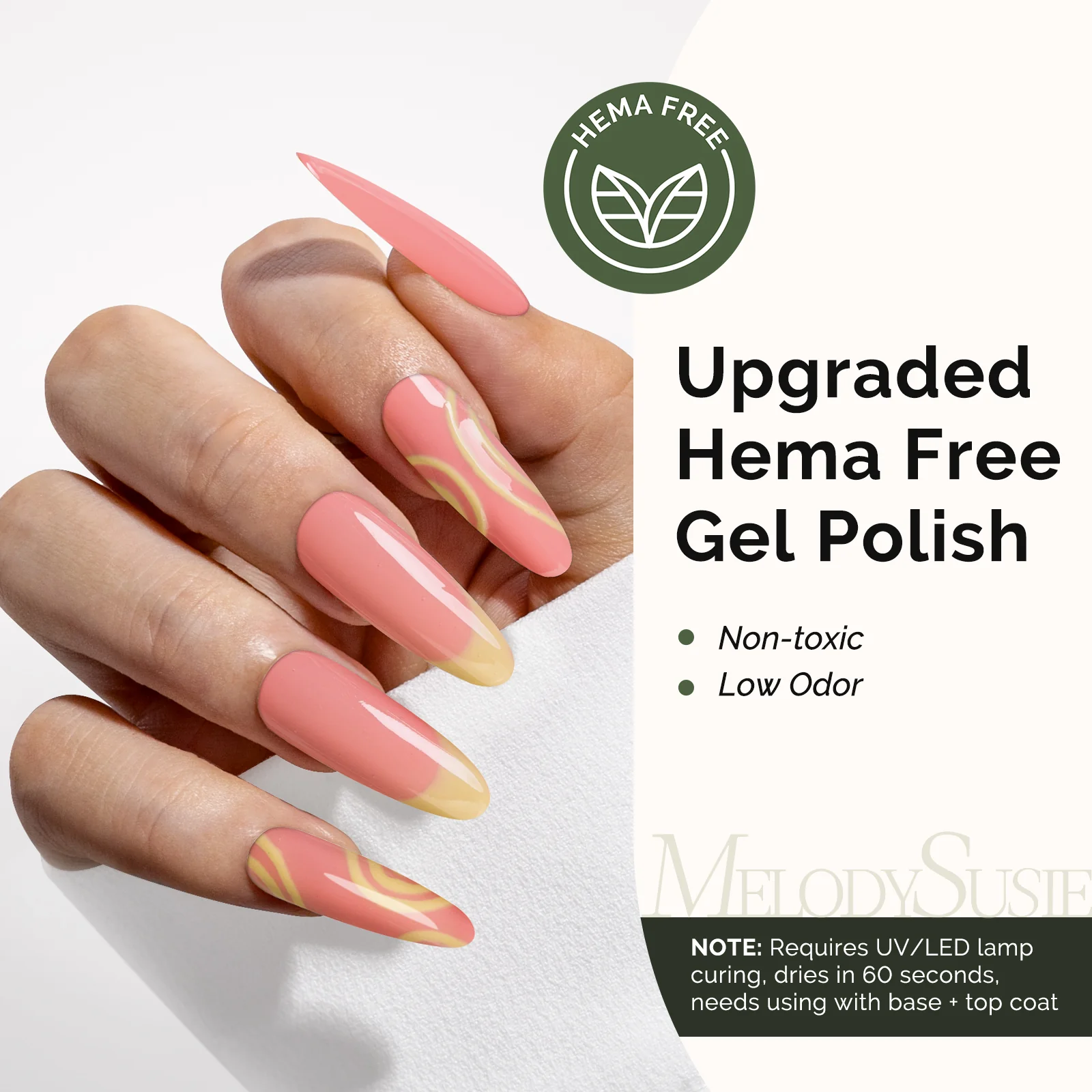 HEMA-Free Gel Nail Polish 0.5 fl oz/15ml - K0548 Thick Orange Pink - Image 2